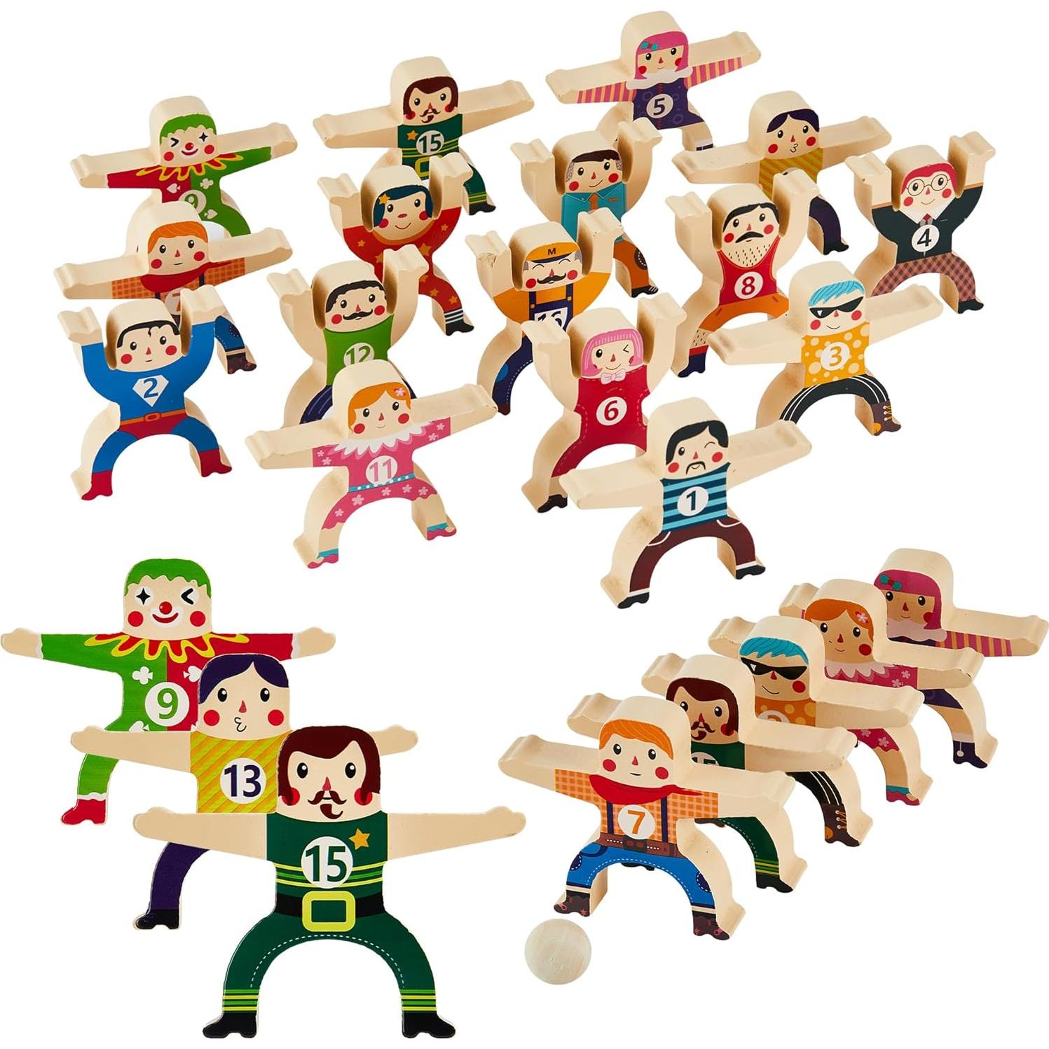 Juguete Apilable de Madera Circo HÉRCULES 16 Piezas