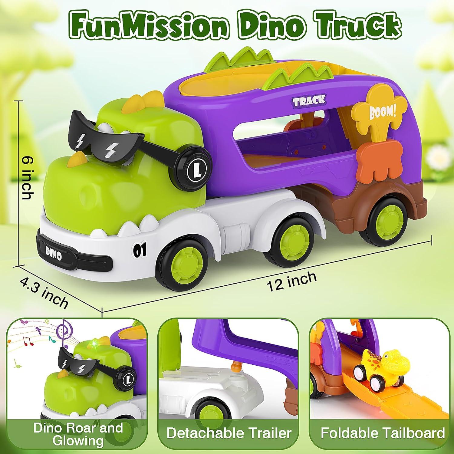 Set de Juguetes de Dinosaurio 5 en 1 FunMission - Verde