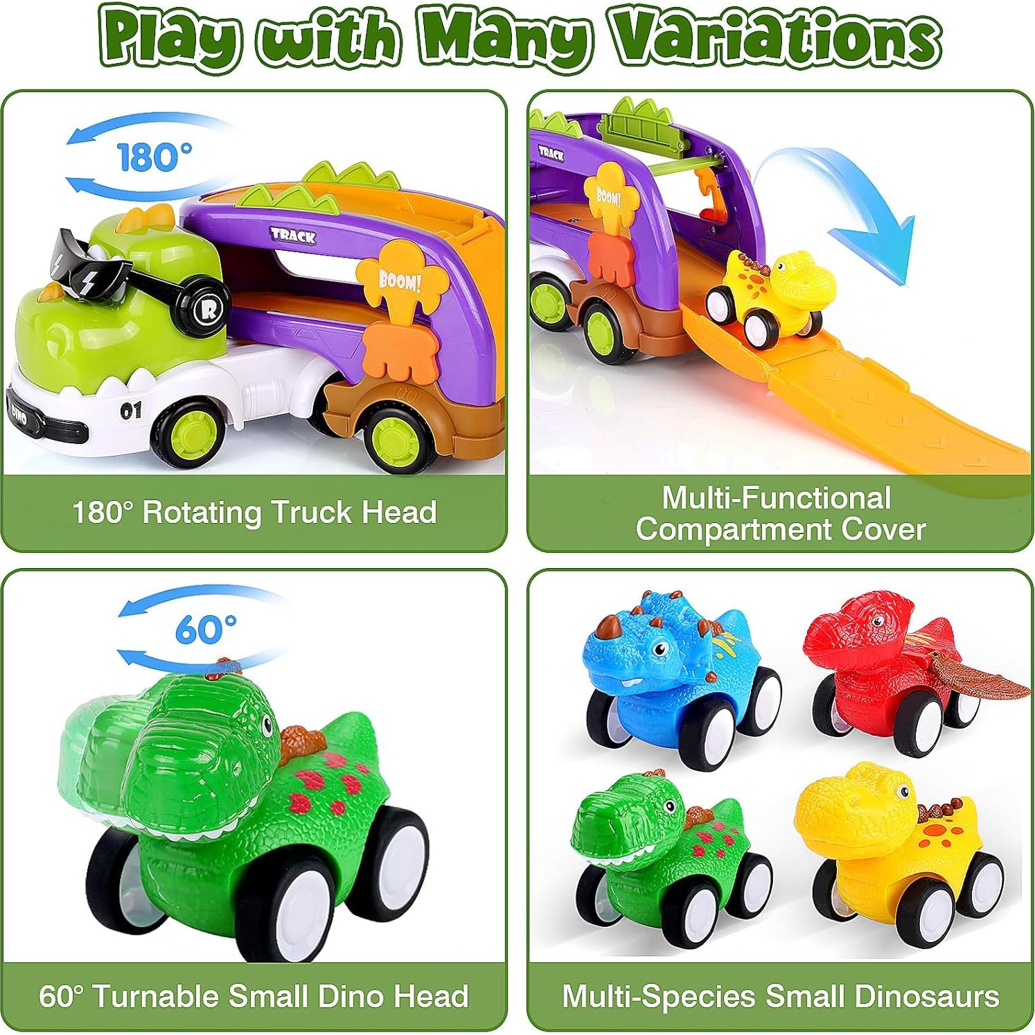 Set de Juguetes de Dinosaurio 5 en 1 FunMission - Verde