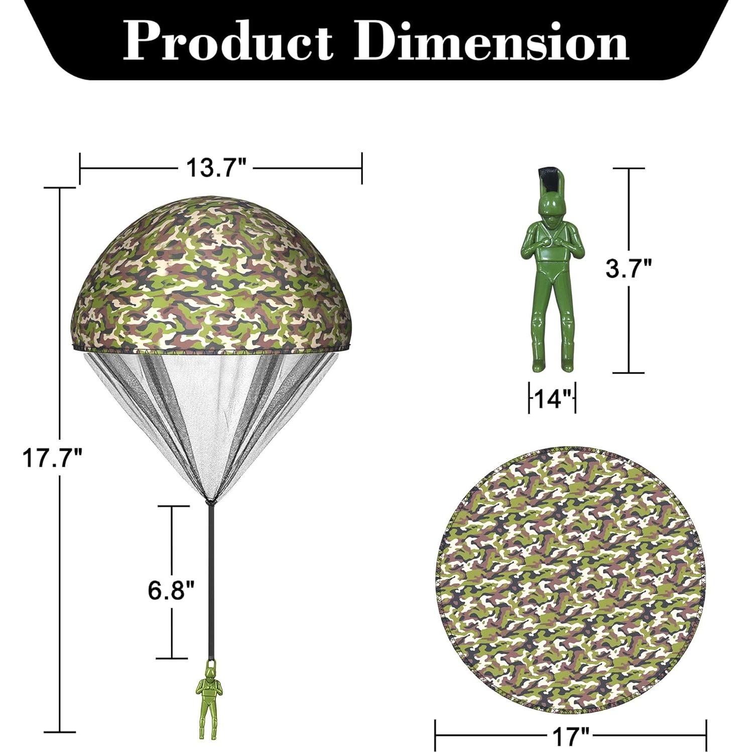 Juguete Paracaídas PGXT para Niños 3 a 12 Años - Exterior