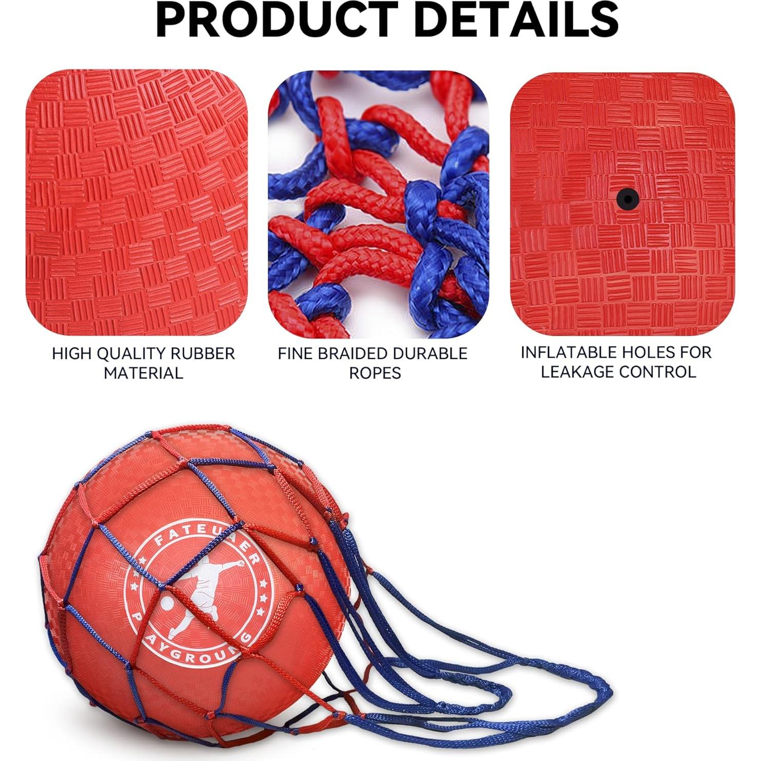 Set de 2 Pelotas de Kickball FATEUAER 25.4 cm Rojo y Azul