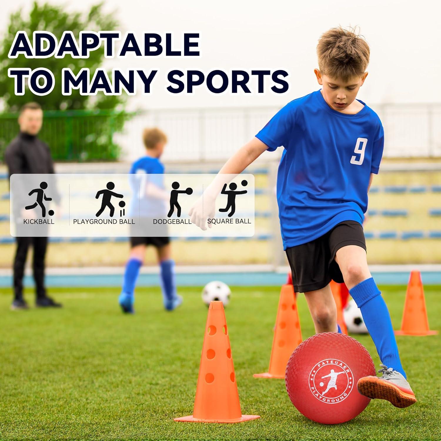 Set de 2 Pelotas de Kickball FATEUAER 25.4 cm Rojo y Azul