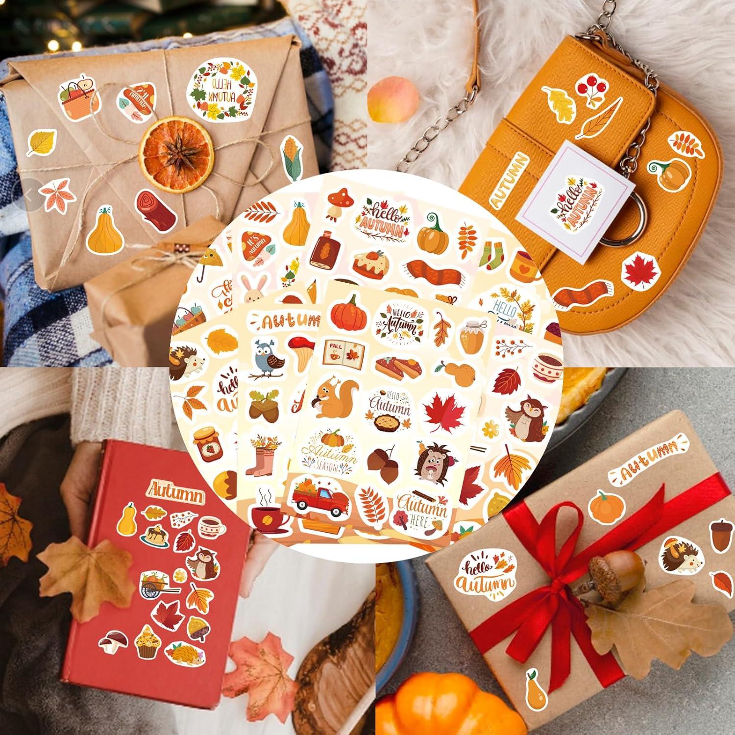Juego de Stickers de Otoño Jovial & Joyful - 32 Hojas Decorativas