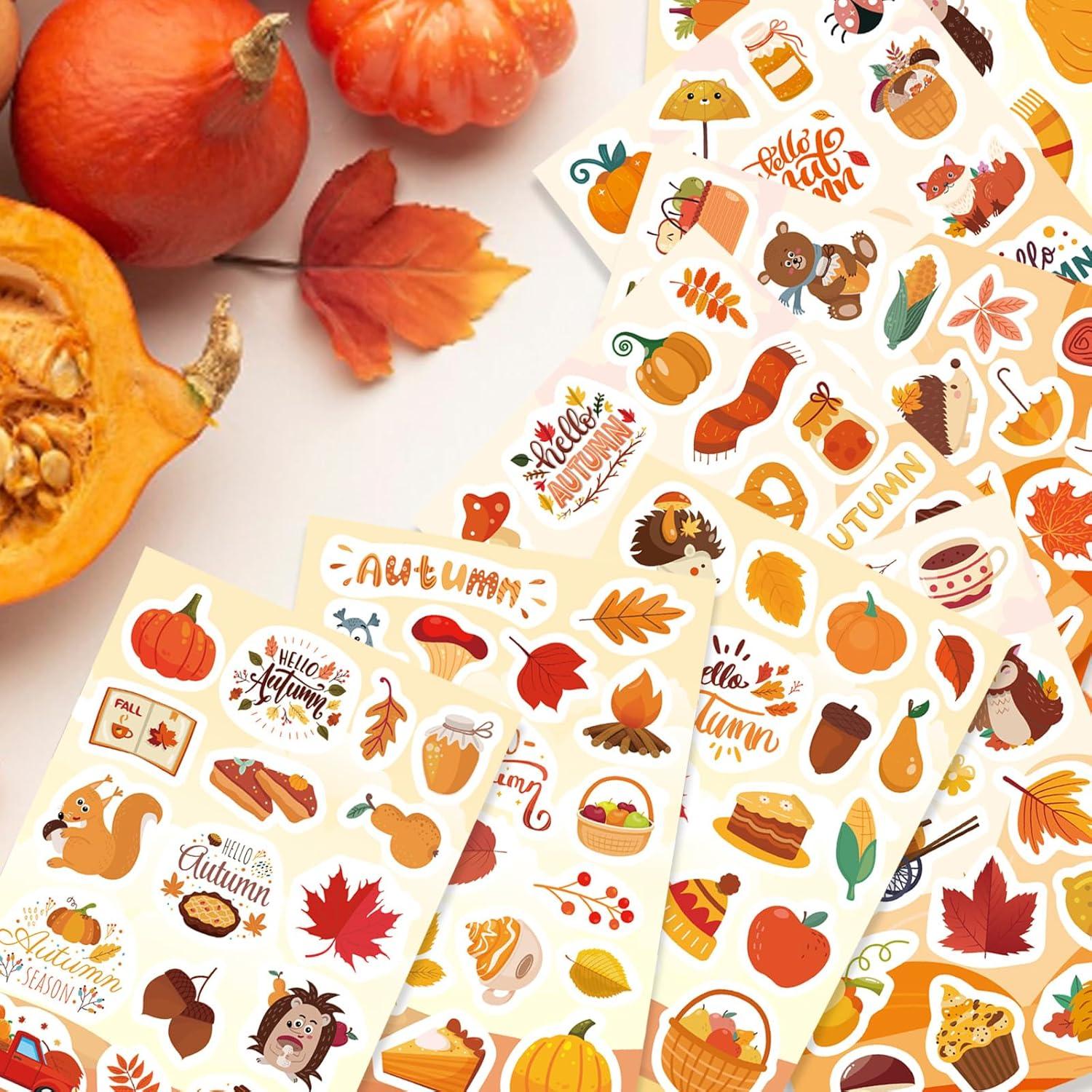 Juego de Stickers de Otoño Jovial & Joyful - 32 Hojas Decorativas