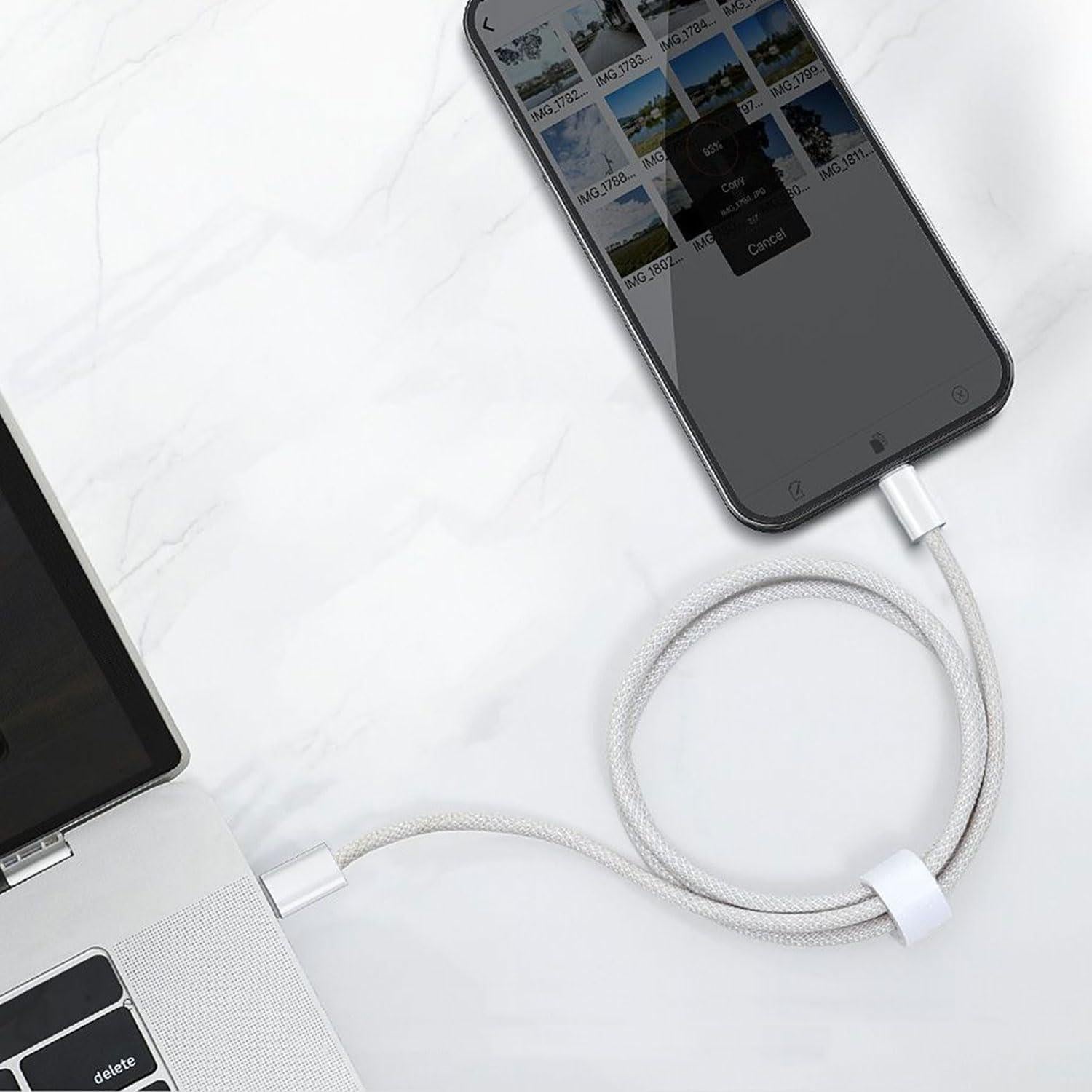 Cable USB A a USB C trenzado 0.5m Abysssea para iPhone 15/16