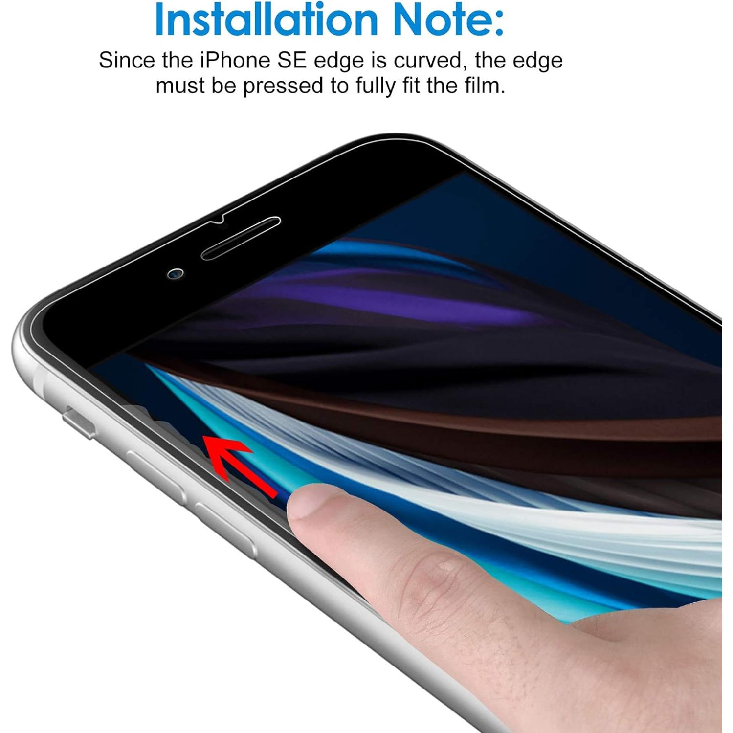 Protector de Pantalla JETech para iPhone SE 3/2, Vidrio Templado, 3 Unidades