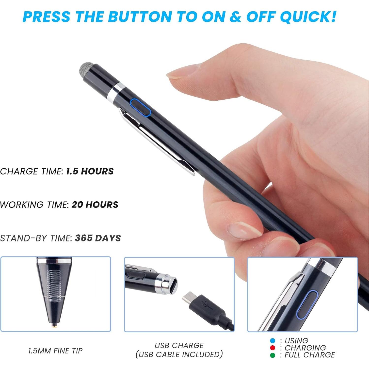 Lápiz Stylus Activo EDIVIA para Amazon Fire HD 10, Punta 1.5mm