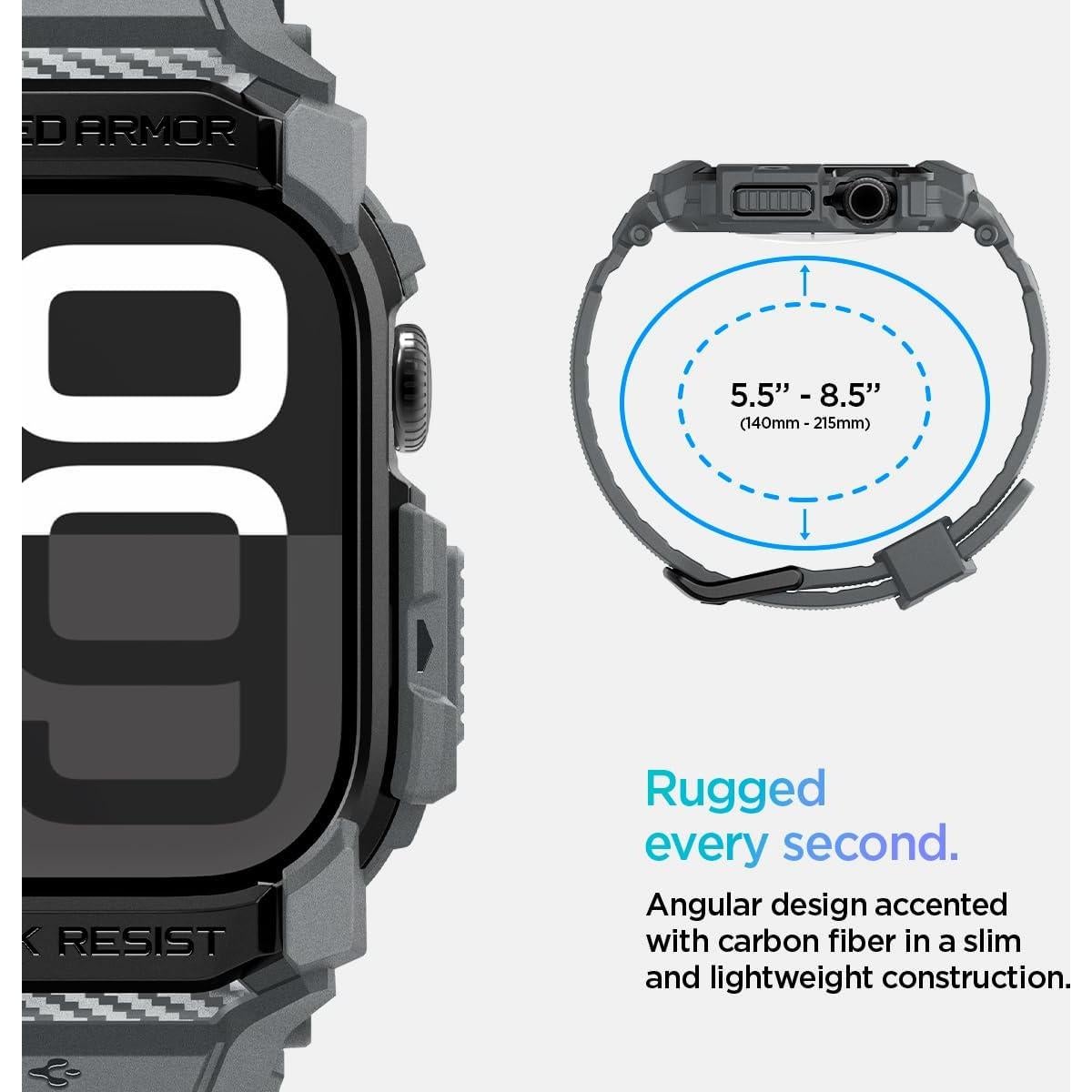 Funda Spigen Rugged Armor Pro para Apple Watch 46mm 2024