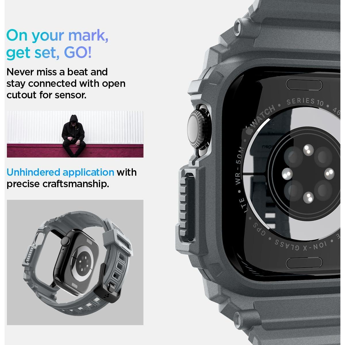 Funda Spigen Rugged Armor Pro para Apple Watch 46mm 2024