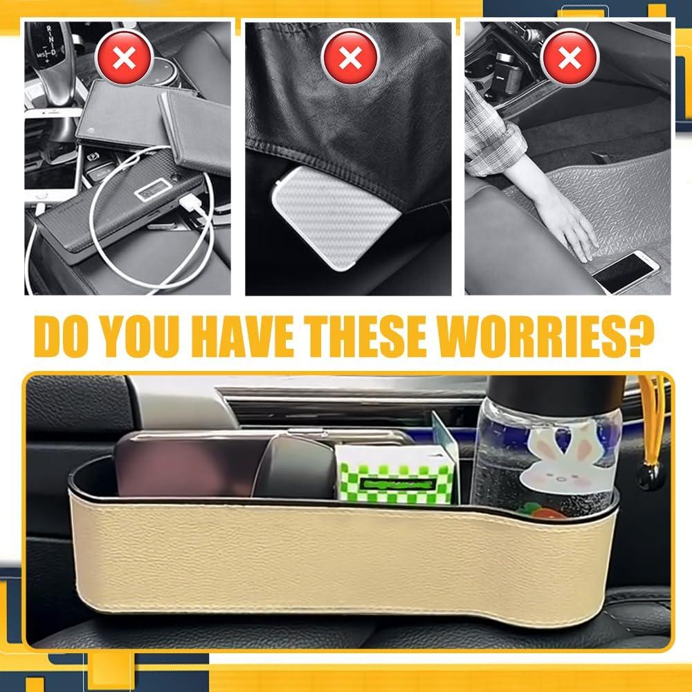 Organizador de Relleno de Espacio entre Asientos Tecledsn Beige