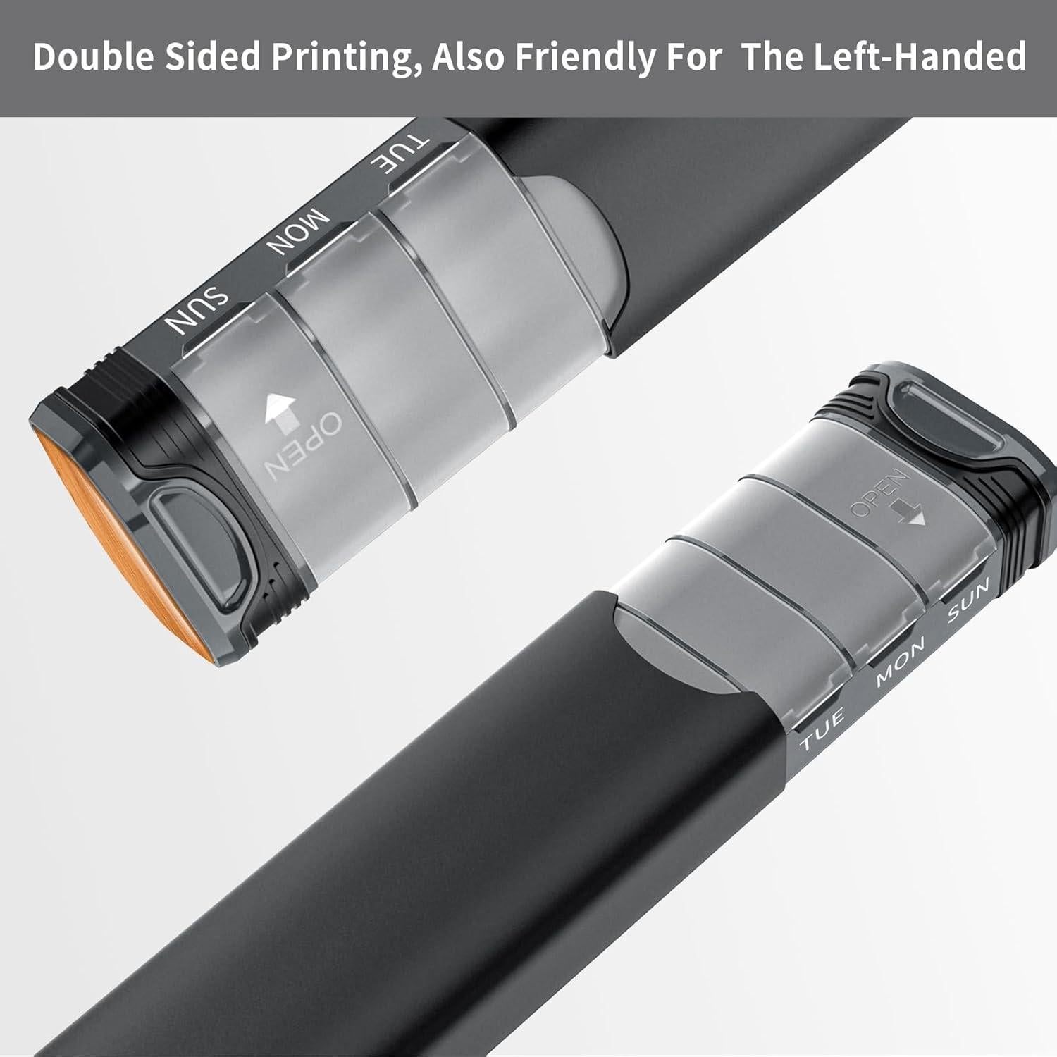 Organizador de Pastillas Semanal Serfeymi - Aluminio Negro 7 Días