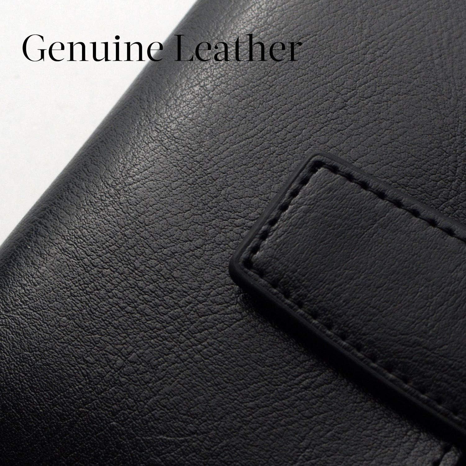 Cartera Bifolding de Cuero Bveyzi para Mujeres con RFID