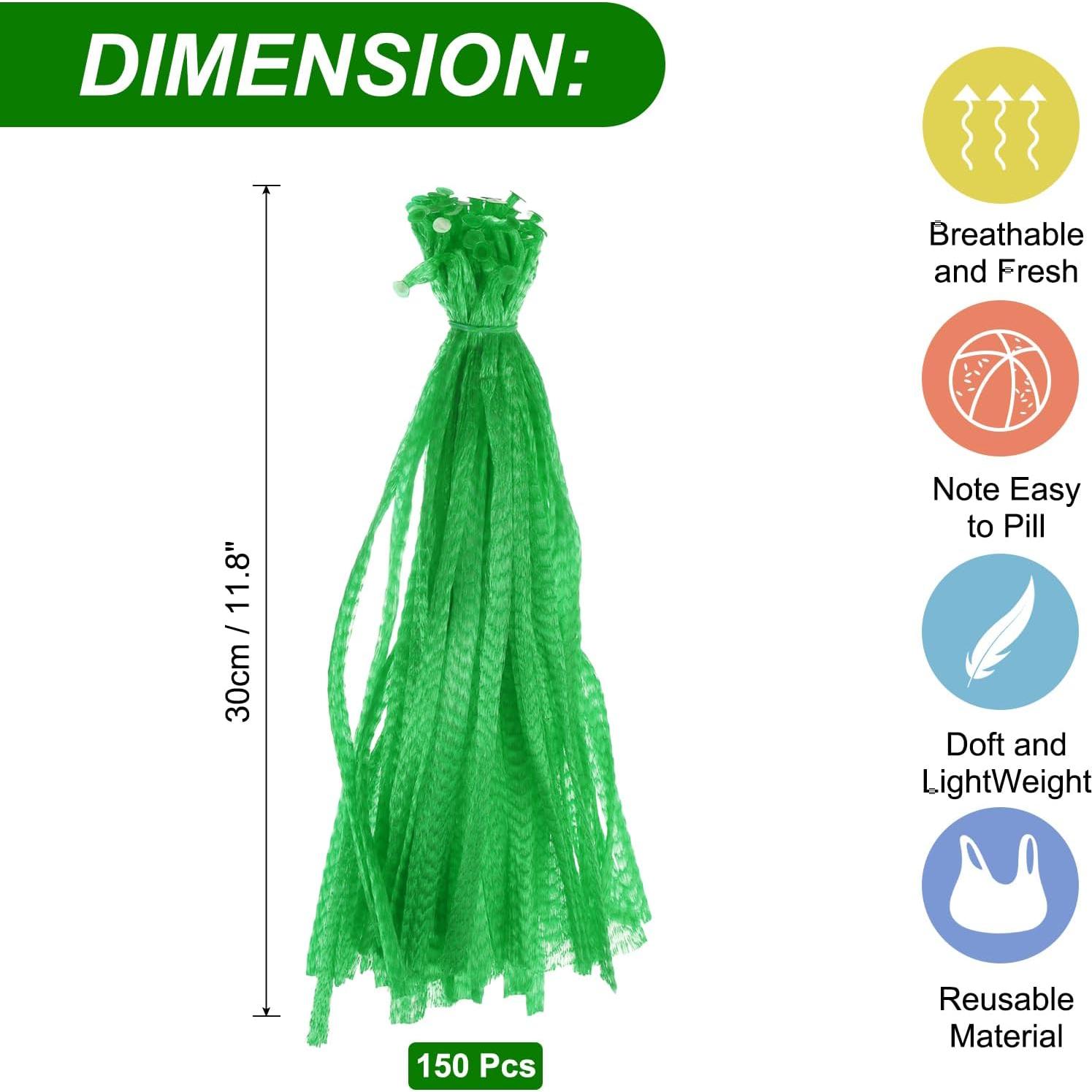 Bolsas de Malla Reutilizables uxcell 150pcs 30cm Verde