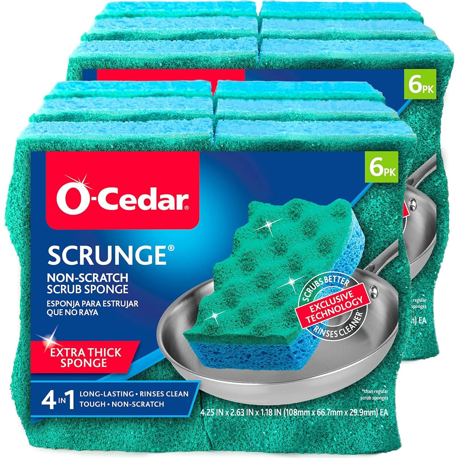 Esponja de Fregado Multiusos O-Cedar Scrunge 6 Unidades