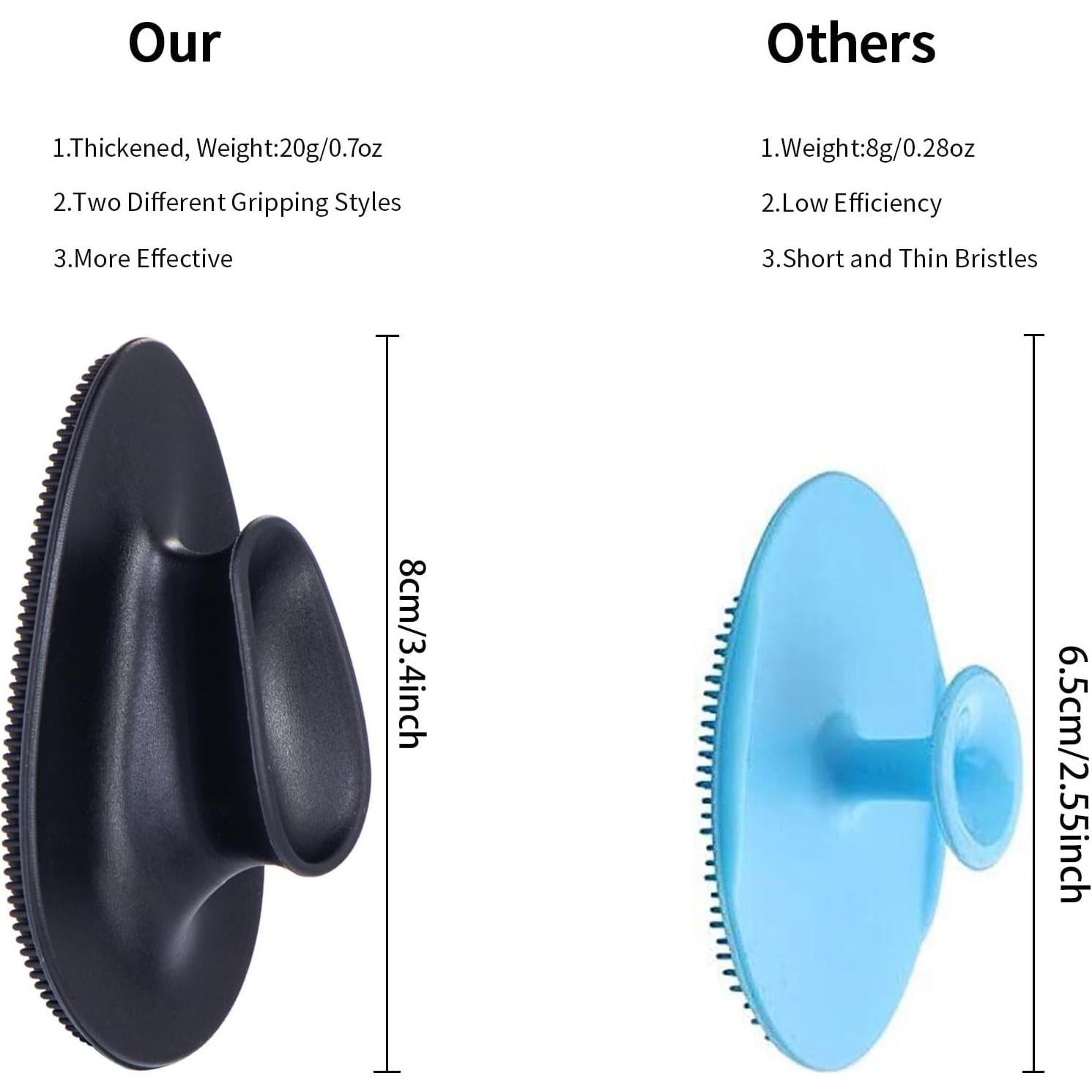 Paquete de 4 cepillos de silicona Beomeen para limpieza facial