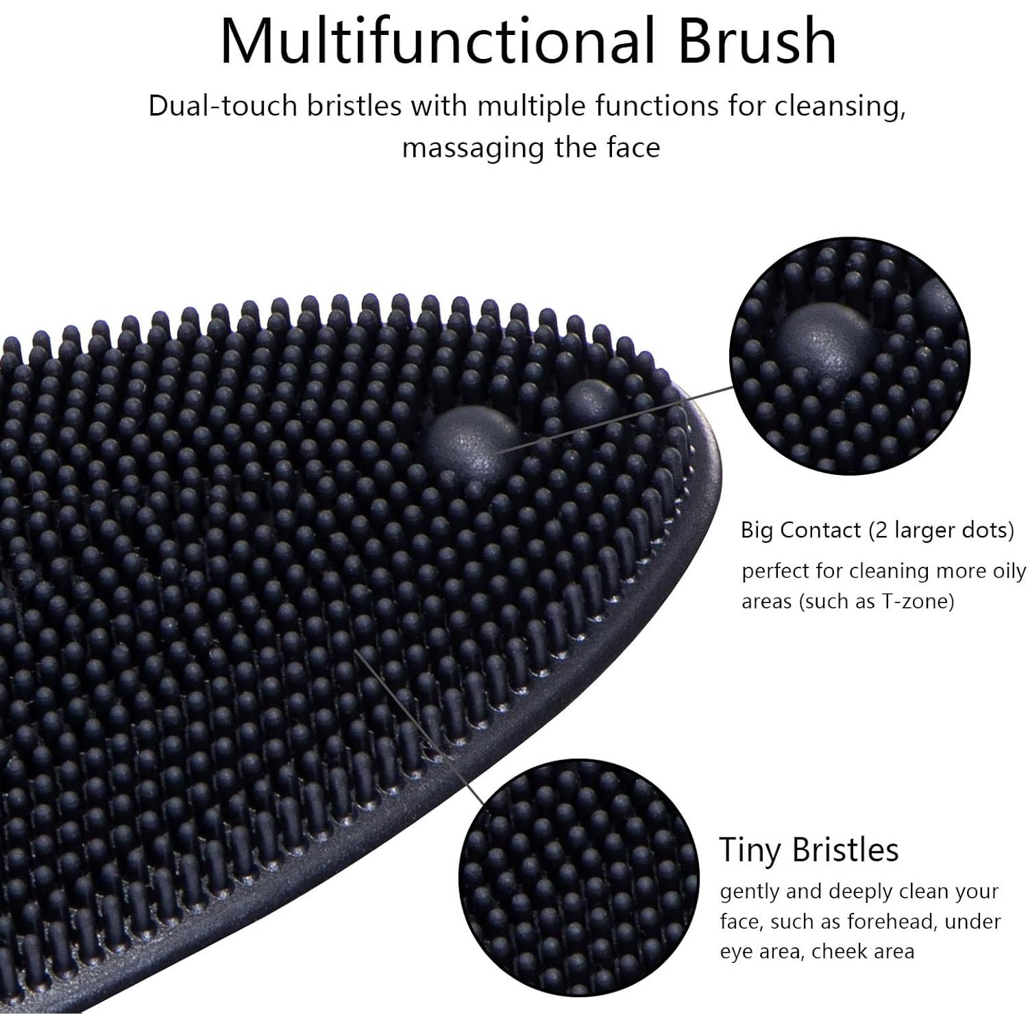 Paquete de 4 cepillos de silicona Beomeen para limpieza facial