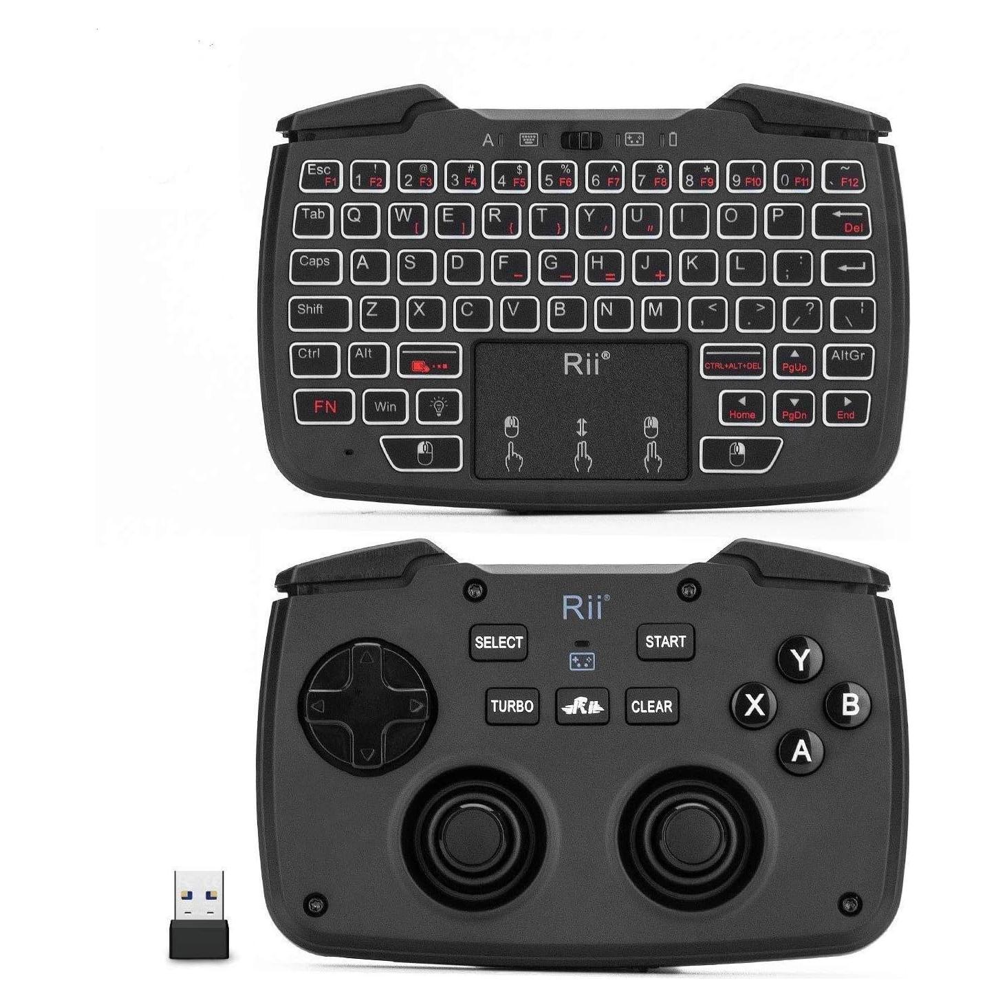 Controlador Rii RK707 3 en 1 Teclado y Ratón Inalámbrico