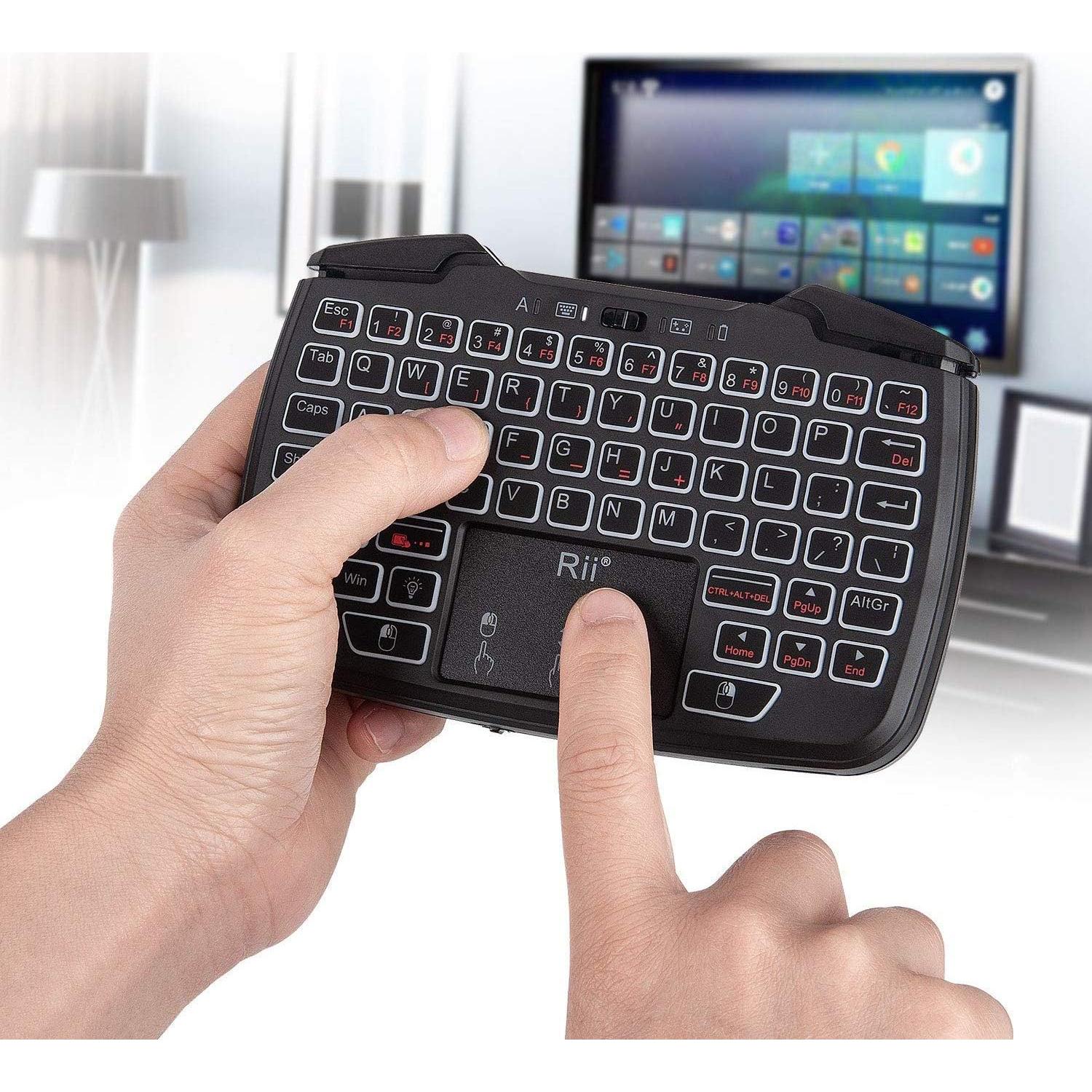 Controlador Rii RK707 3 en 1 Teclado y Ratón Inalámbrico