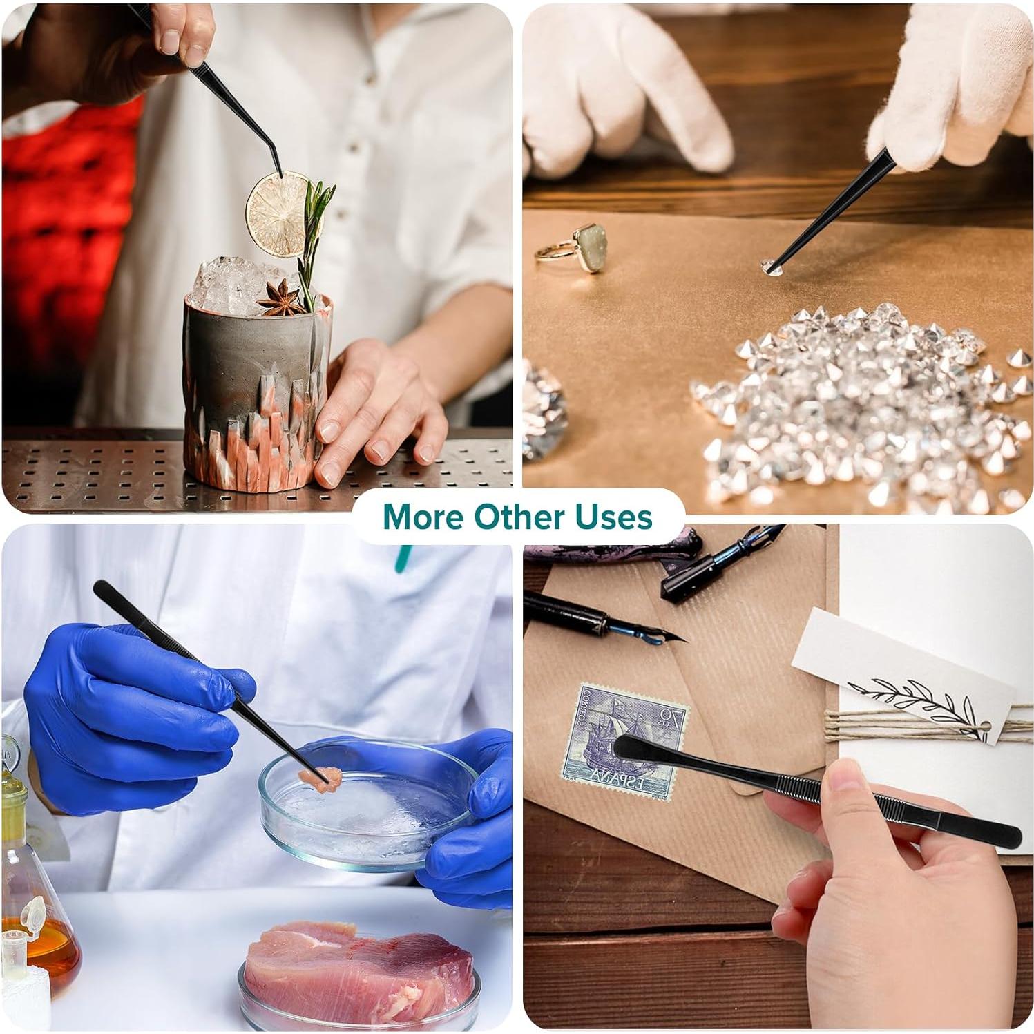 Juego de Pinzas de Cocina PETHOMKIT 6 Piezas Acero Inoxidable