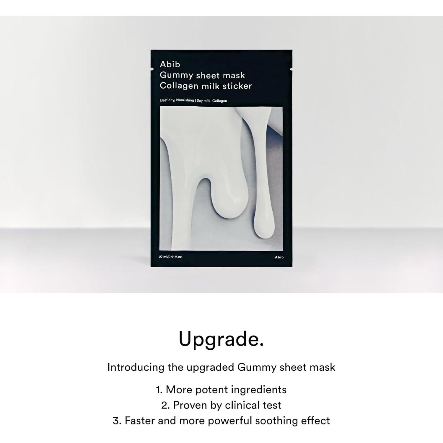 Mascarilla de Hoja Gummy Abib Colágeno Leche 10 Hojas - Hidratación y Elasticidad