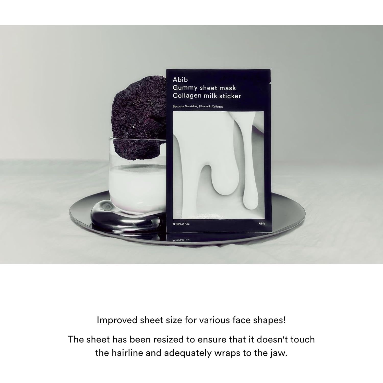 Mascarilla de Hoja Gummy Abib Colágeno Leche 10 Hojas - Hidratación y Elasticidad