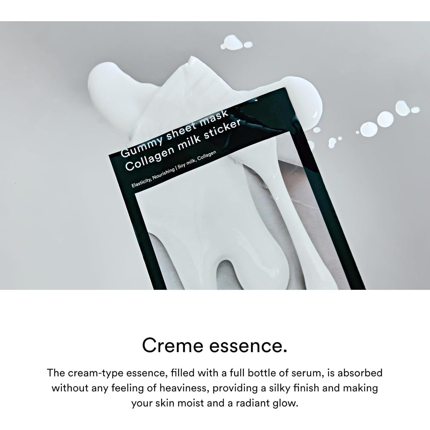 Mascarilla de Hoja Gummy Abib Colágeno Leche 10 Hojas - Hidratación y Elasticidad