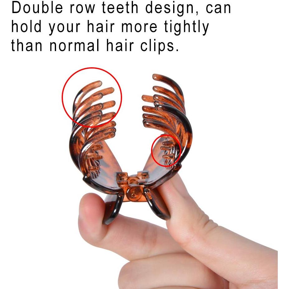 Clips de Pelo DEEKA 3 Piezas 6.35 cm Dientes Dobles Mujer