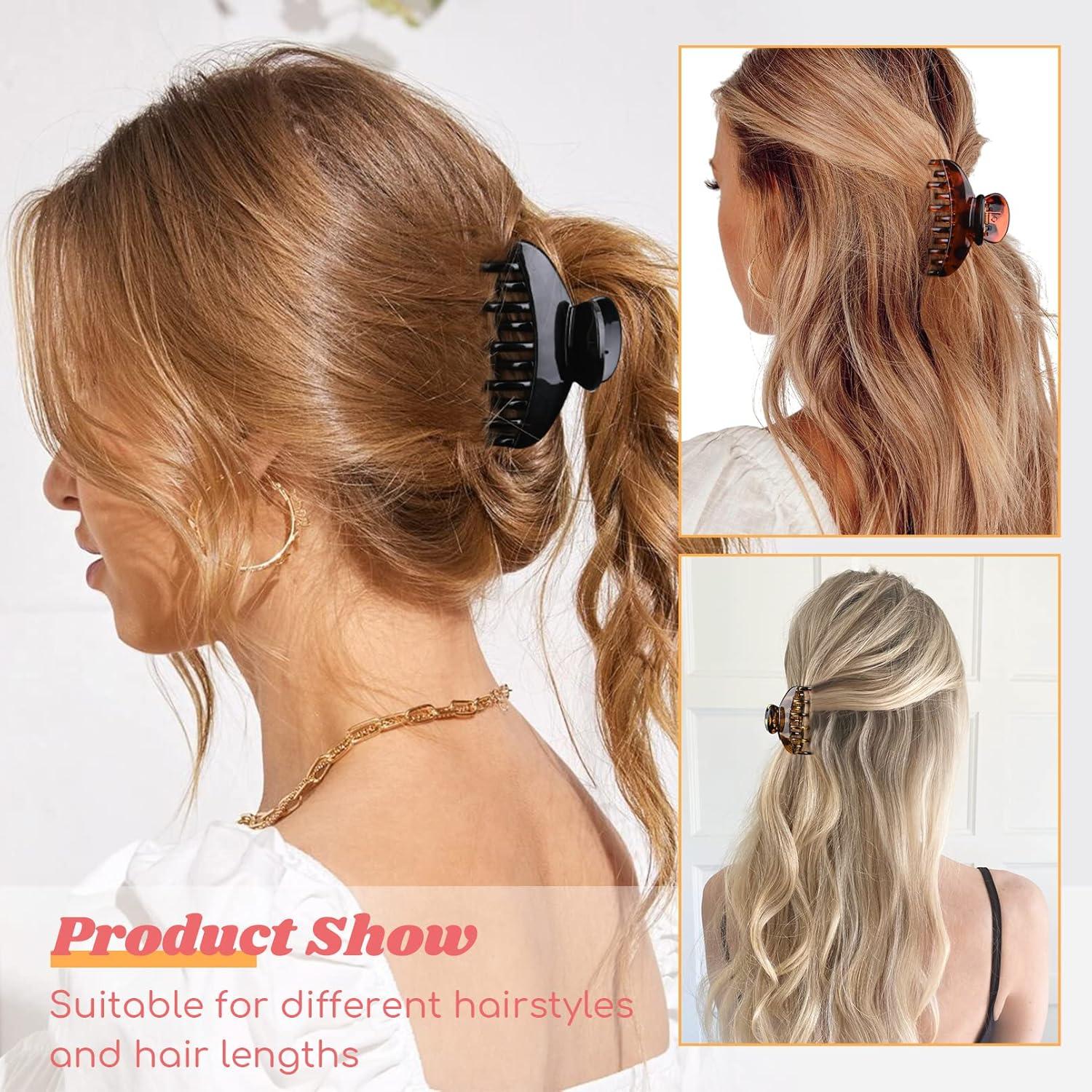 Clips de Pelo DEEKA 3 Piezas 6.35 cm Dientes Dobles Mujer