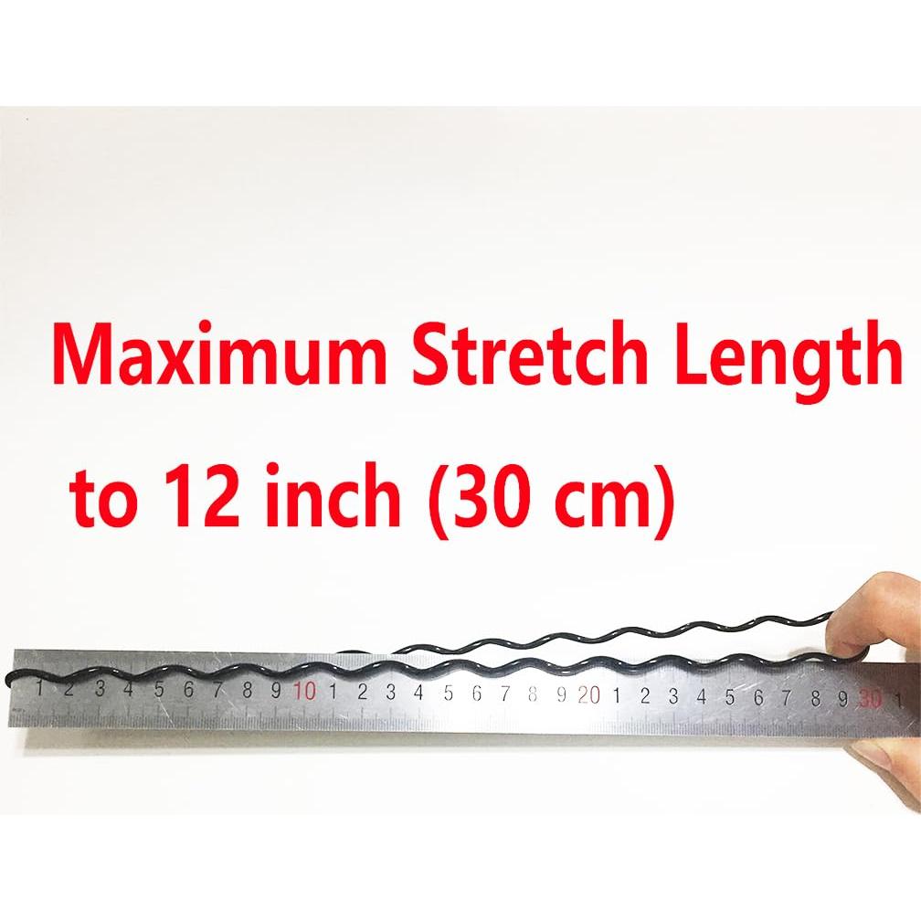 27 Coletas Espirales Elásticas Reazana 4cm Negro para Cabello