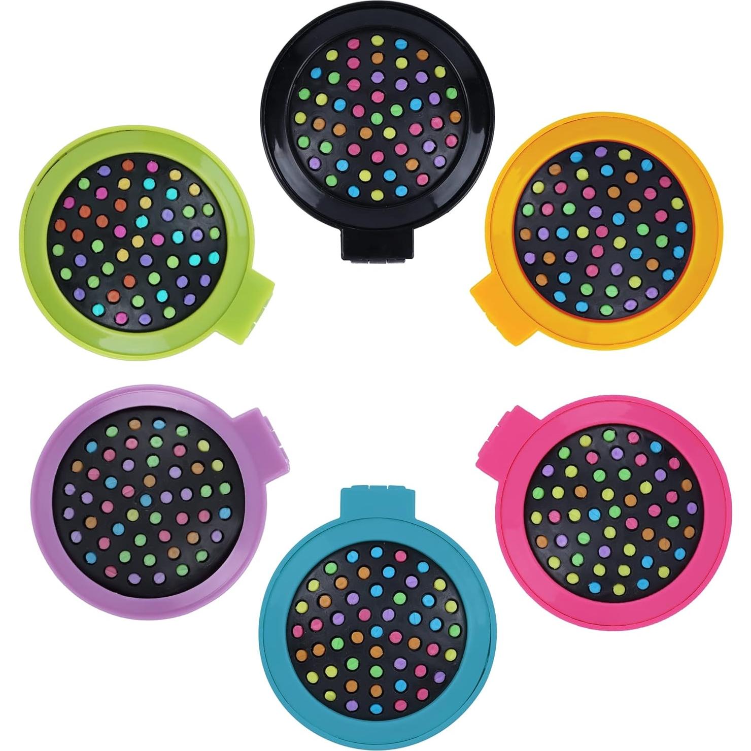 Juego de 6 Cepillos de Pelo Plegables con Espejo - Casa de Linternas