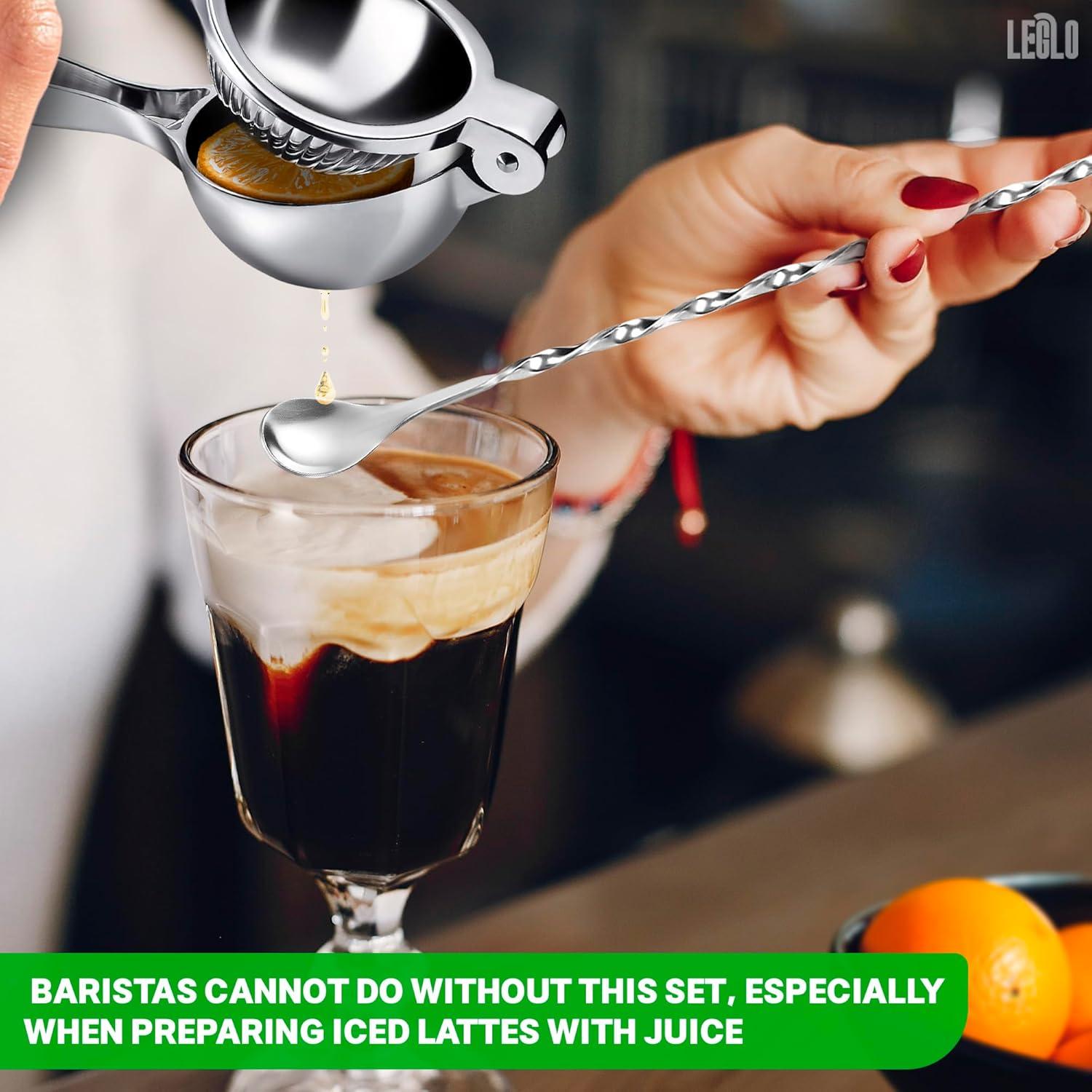 Set de Cócteles LEGLO 3 Piezas - Exprimidor, Cuchara y Muddler