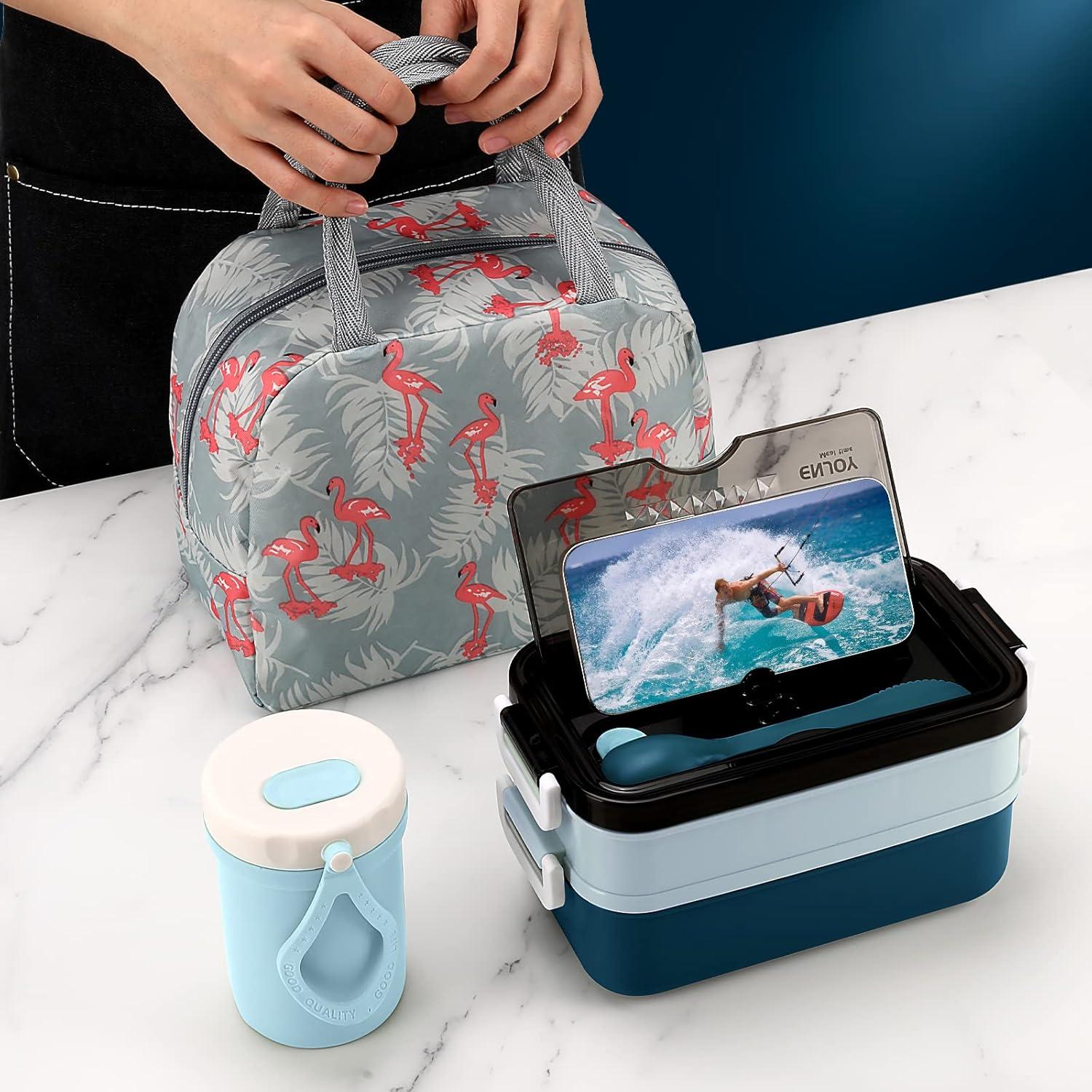 Caja de Almuerzo Bento Doble Capa SAVTON 1200ml Azul