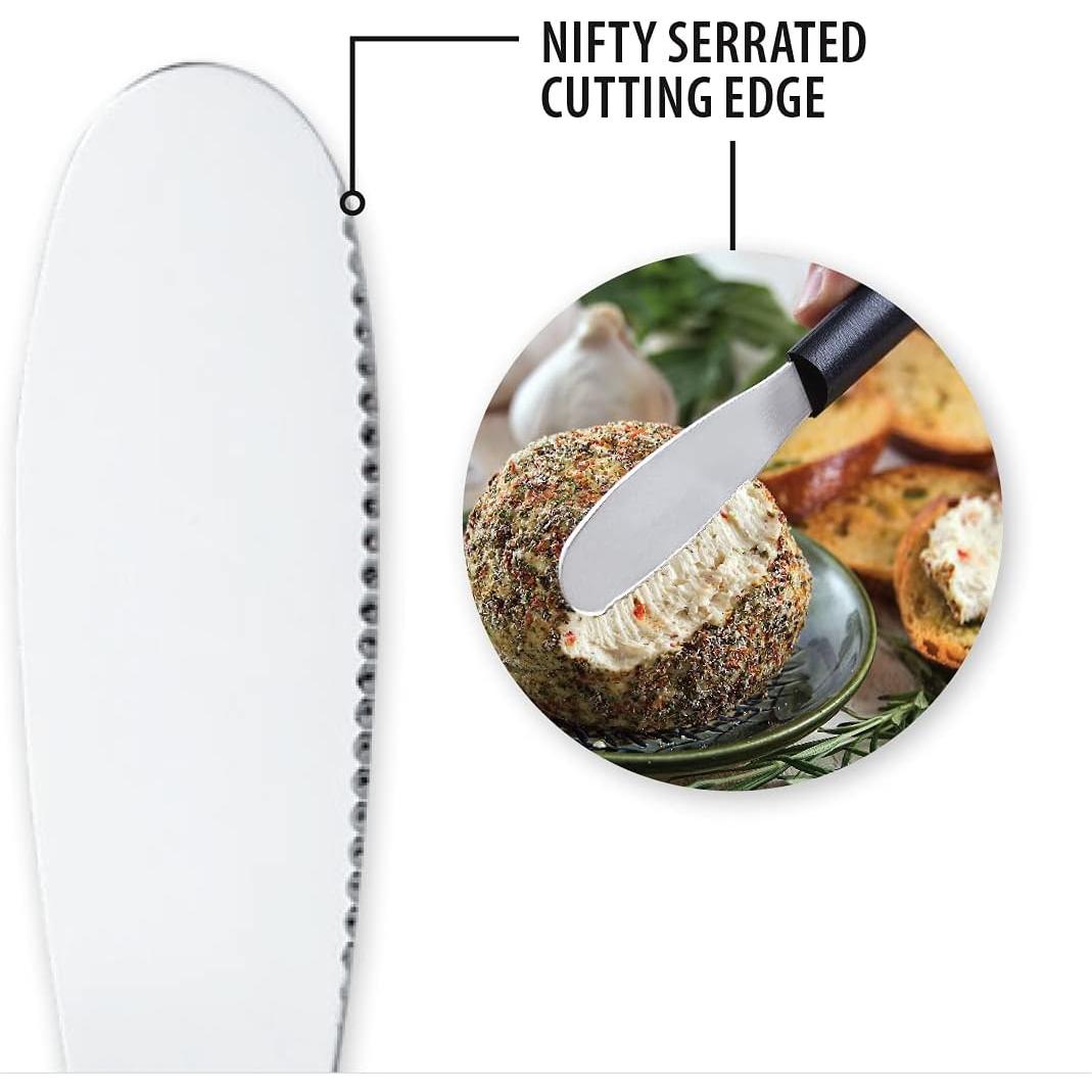 Cuchillo para Untar RADA Negro 8.57 cm Hoja Serrada