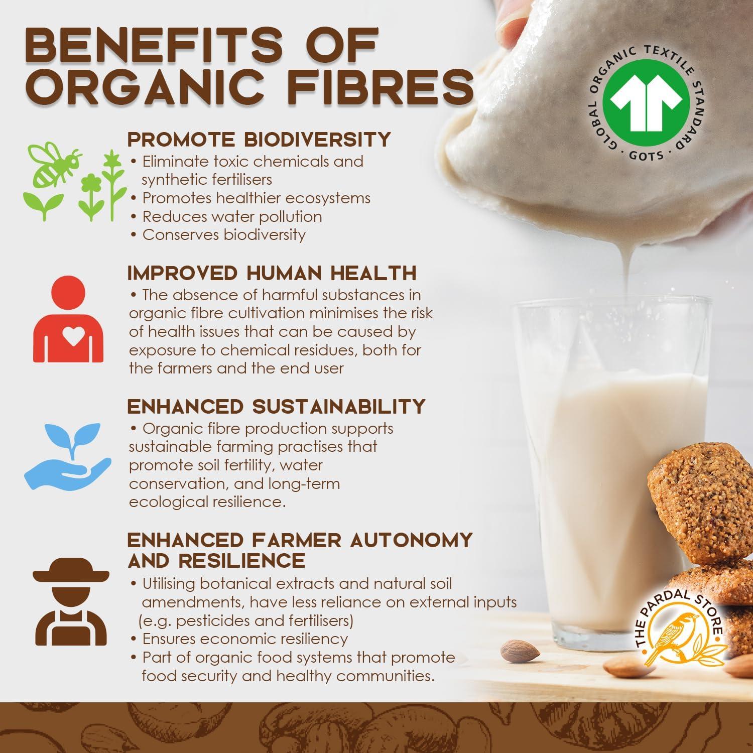 Bolsa para Leche de Nueces The Pardal Store 35.56cm Algodón Orgánico