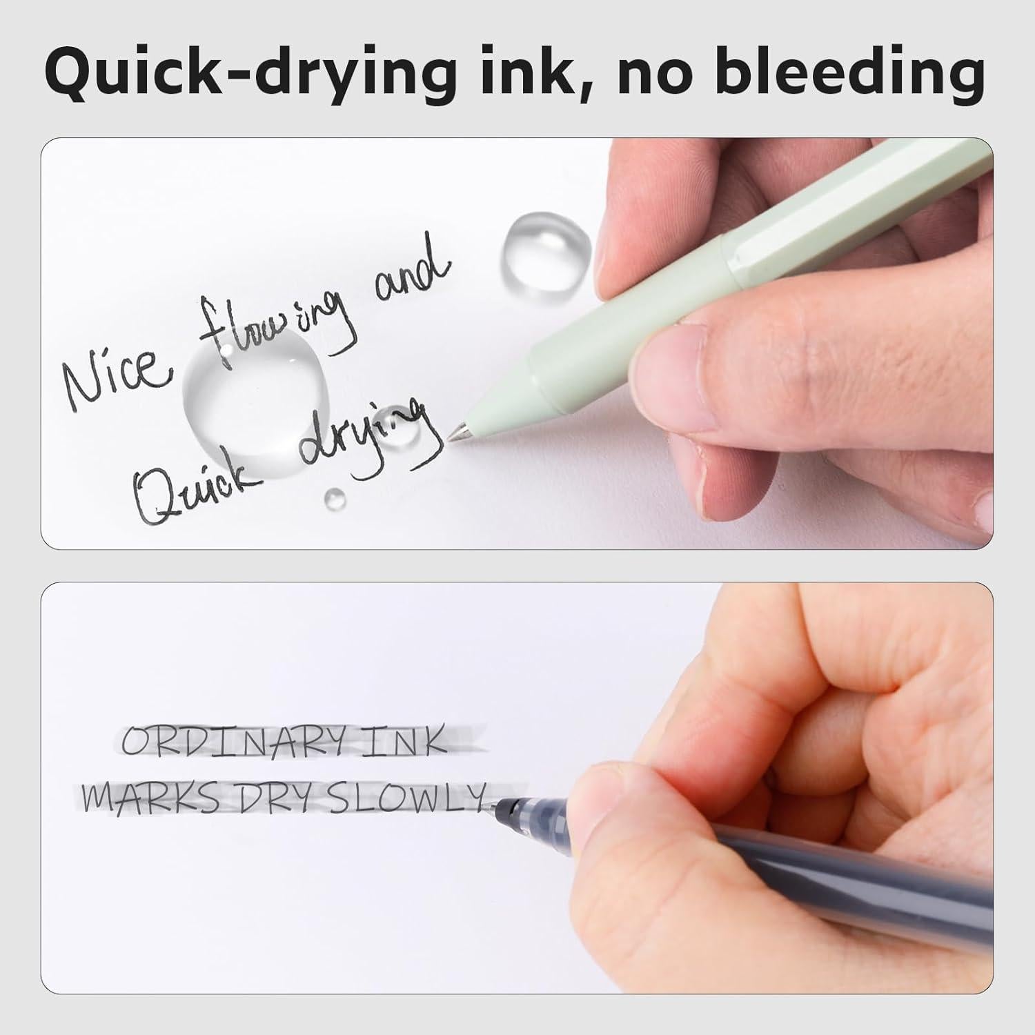 Bolígrafos de Gel NUSIGN 0.5mm Tinta Negra 6 Pcs Escritura Suave