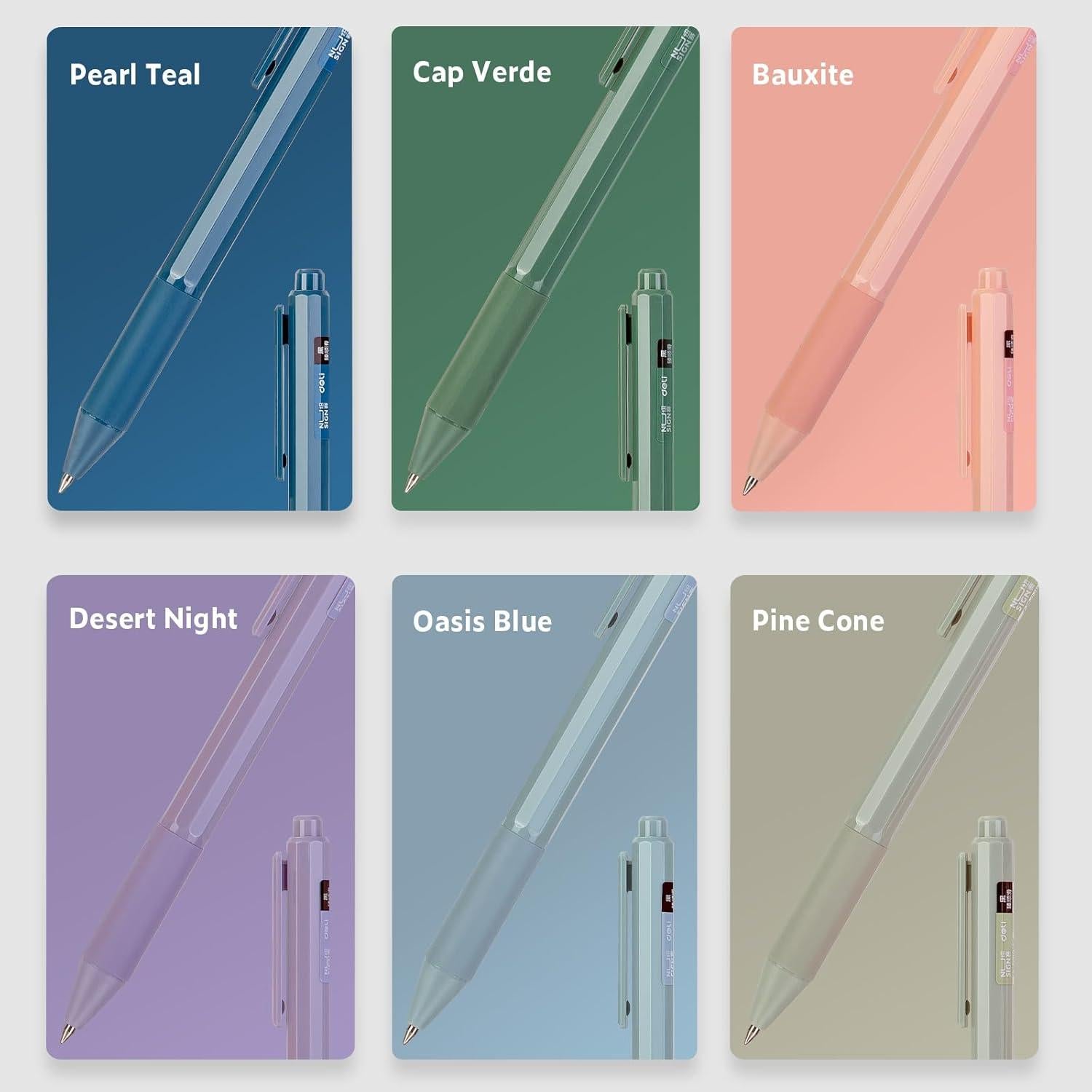 Bolígrafos de Gel NUSIGN 0.5mm Tinta Negra 6 Pcs Escritura Suave