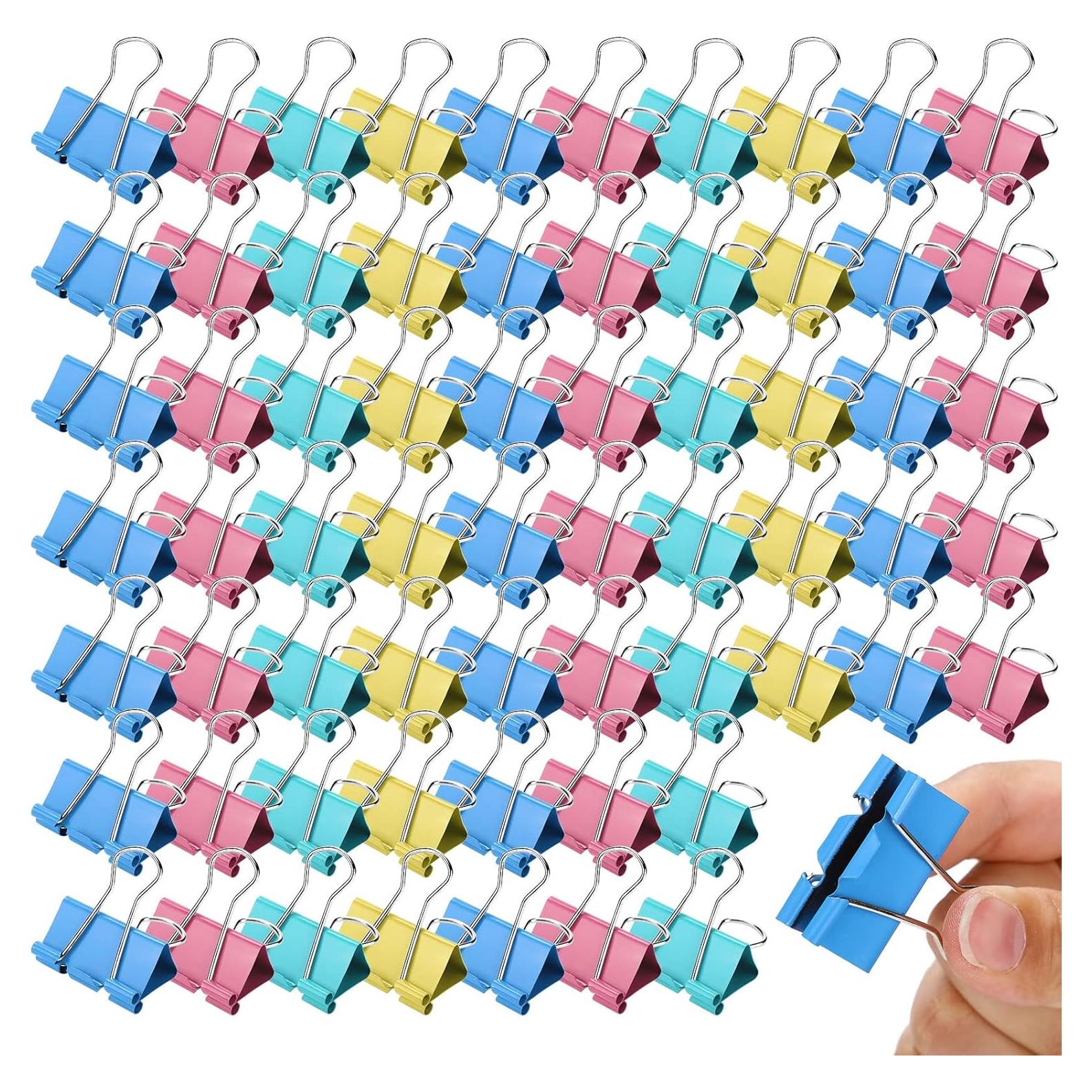 300 Clips de Carpeta Medianos Yexiya 3.18 cm Colores Variados