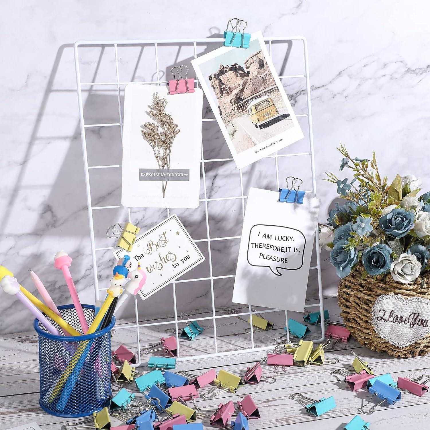 300 Clips de Carpeta Medianos Yexiya 3.18 cm Colores Variados