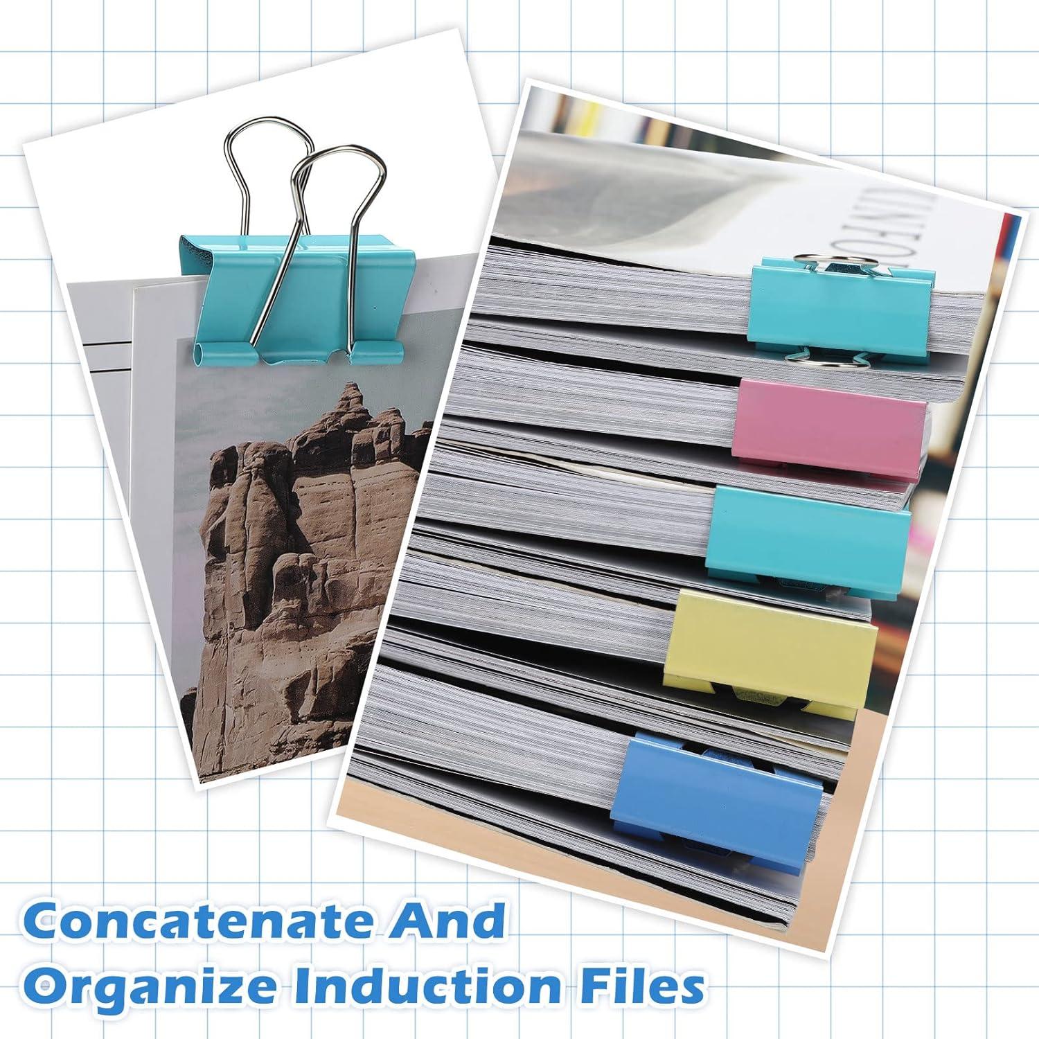 300 Clips de Carpeta Medianos Yexiya 3.18 cm Colores Variados