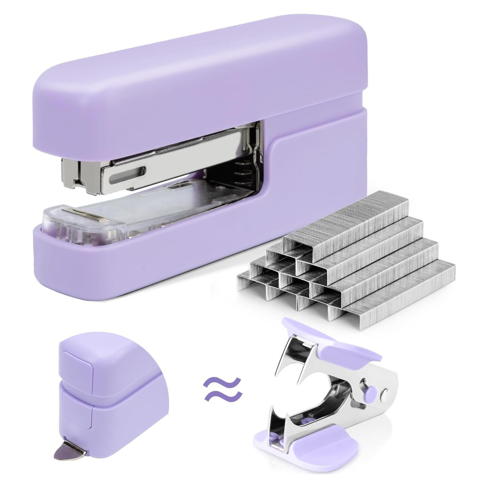 Grampadora Deli Morado con Removedor y Capacidad 40 Hojas