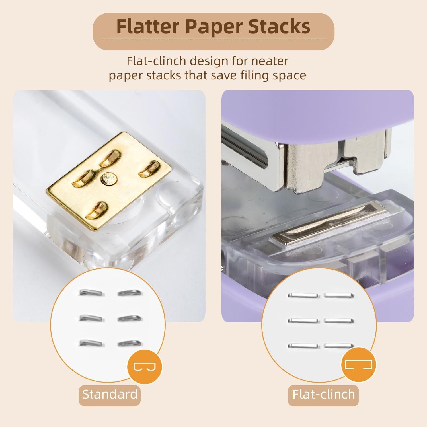 Grampadora Deli Morado con Removedor y Capacidad 40 Hojas