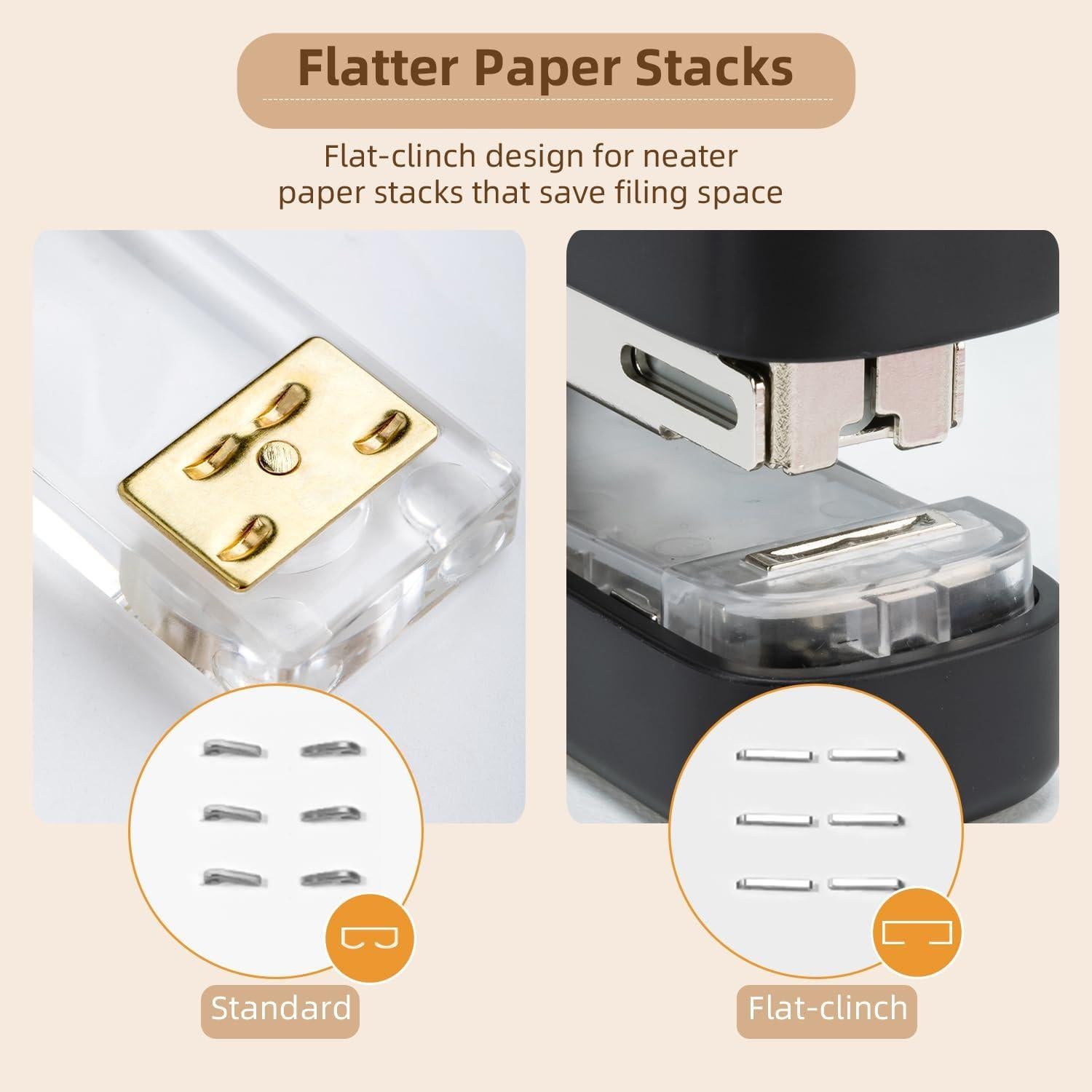 Grampadora Deli Negra con Removedor y 1660 Grapas - 2 Paquetes