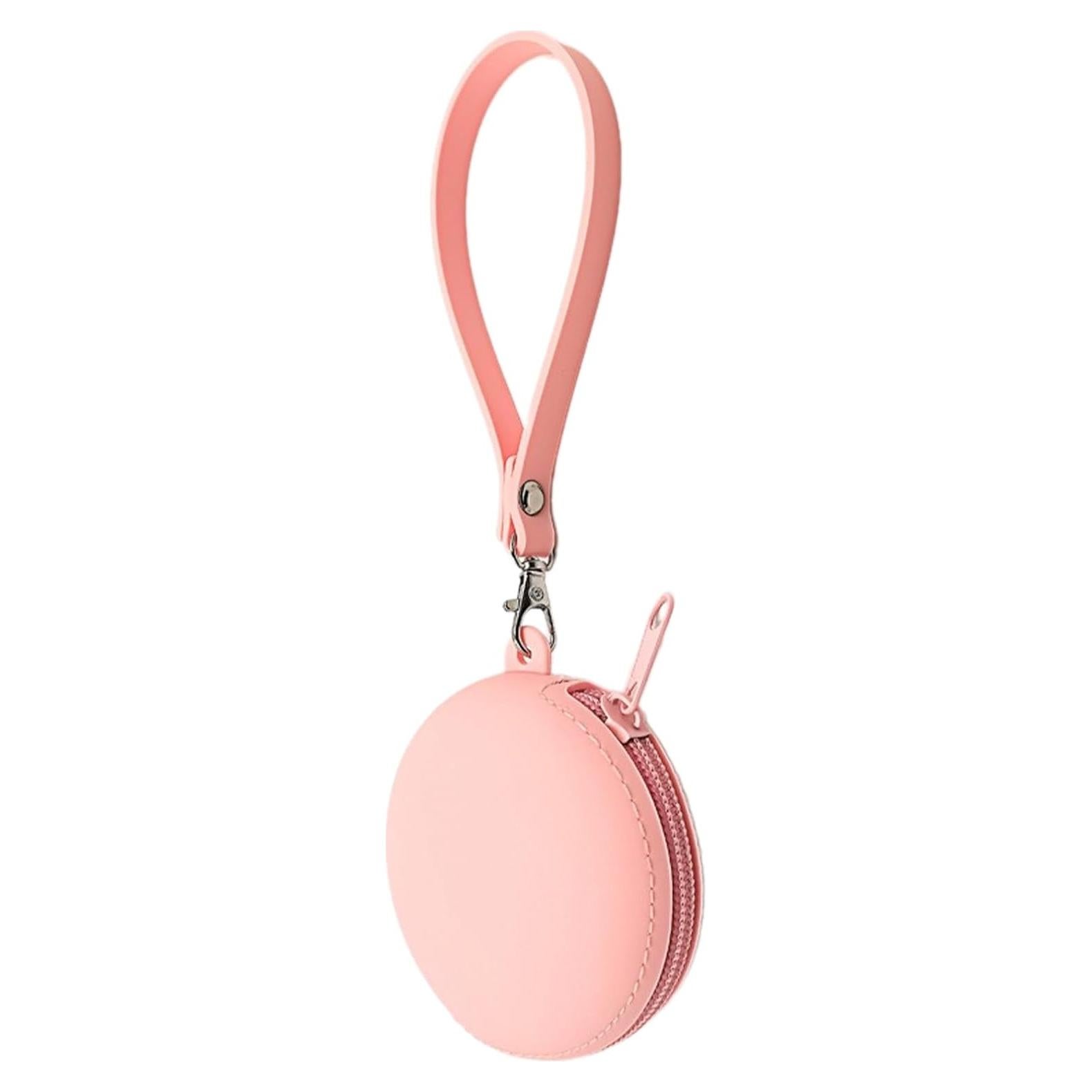 Monedero Redondo de Silicona LUJIYY Rosa para Auriculares
