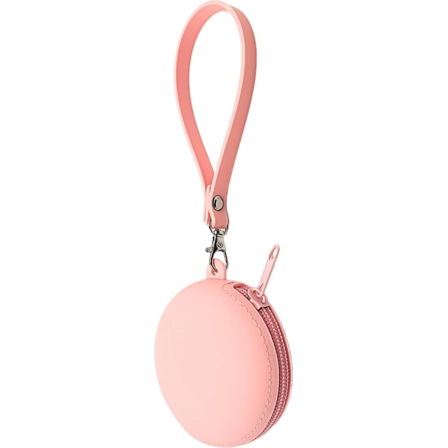 Monedero Redondo de Silicona LUJIYY Rosa para Auriculares