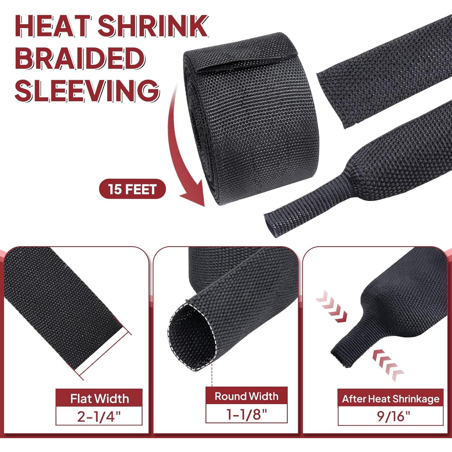 Manga Trenzada Termoretráctil BuyUneed 1-1/8" 4.5m Protección Cables