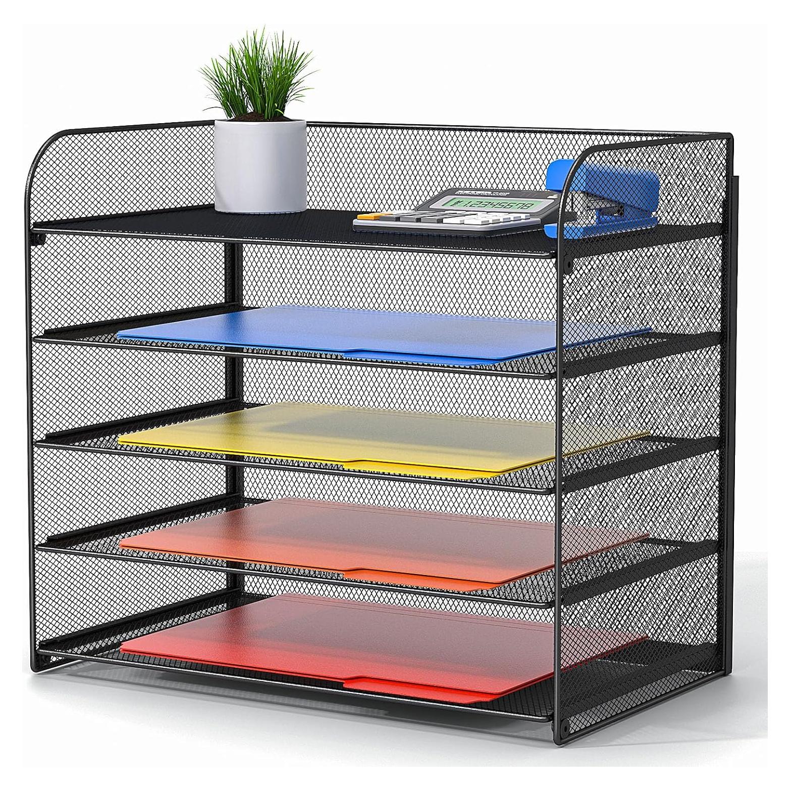 Organizador de Archivos de Malla Vanulee 5 Niveles Negro A4
