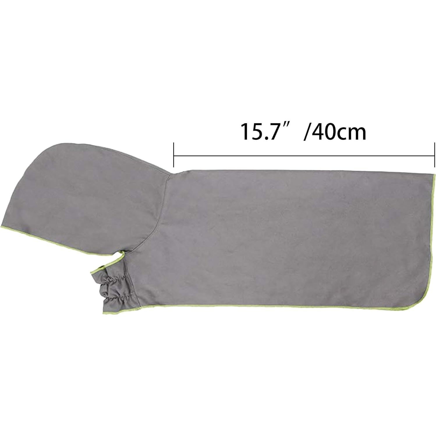 Toalla de baño para perros DogLemi S Gris microfibra absorbente