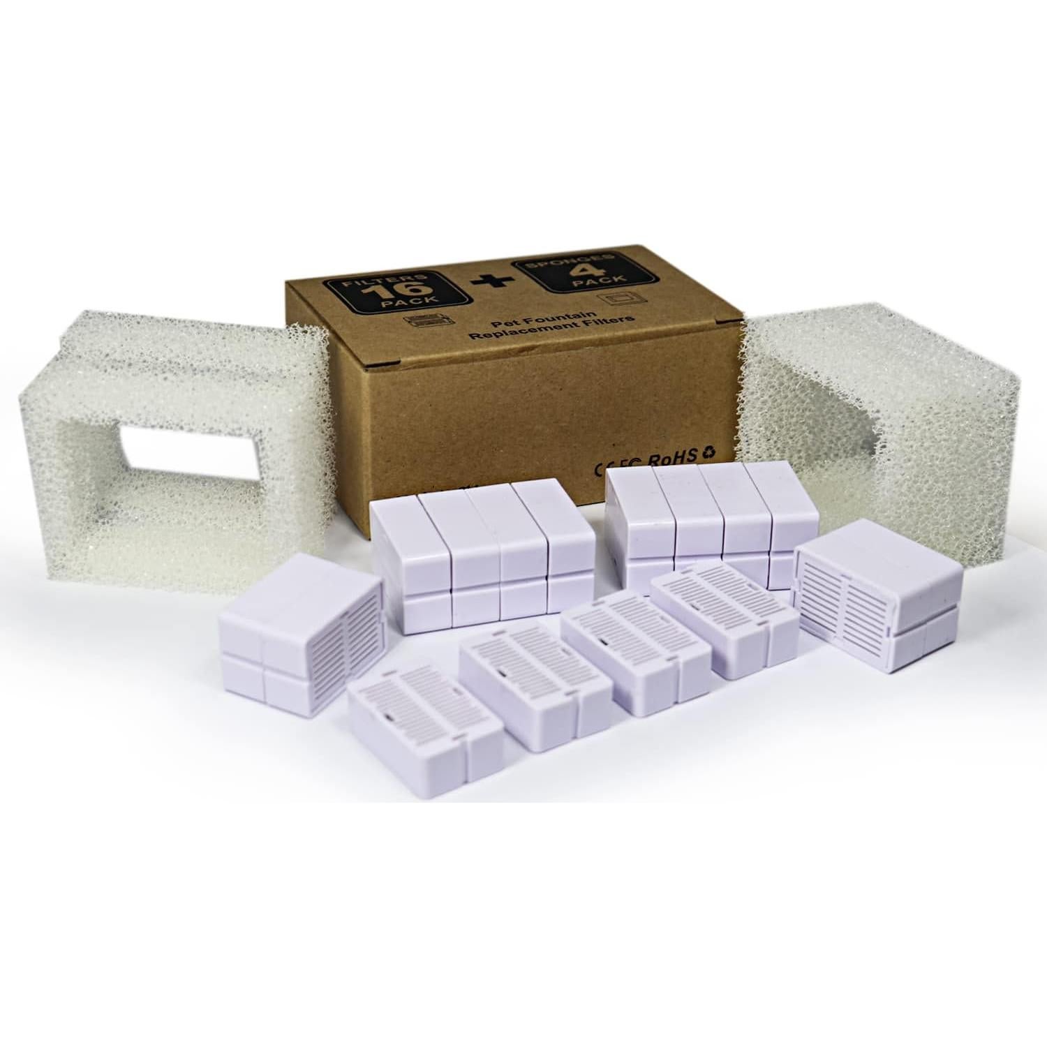 Filtros de Reemplazo KANCHOU para Fuente de Agua Gatos 16+4