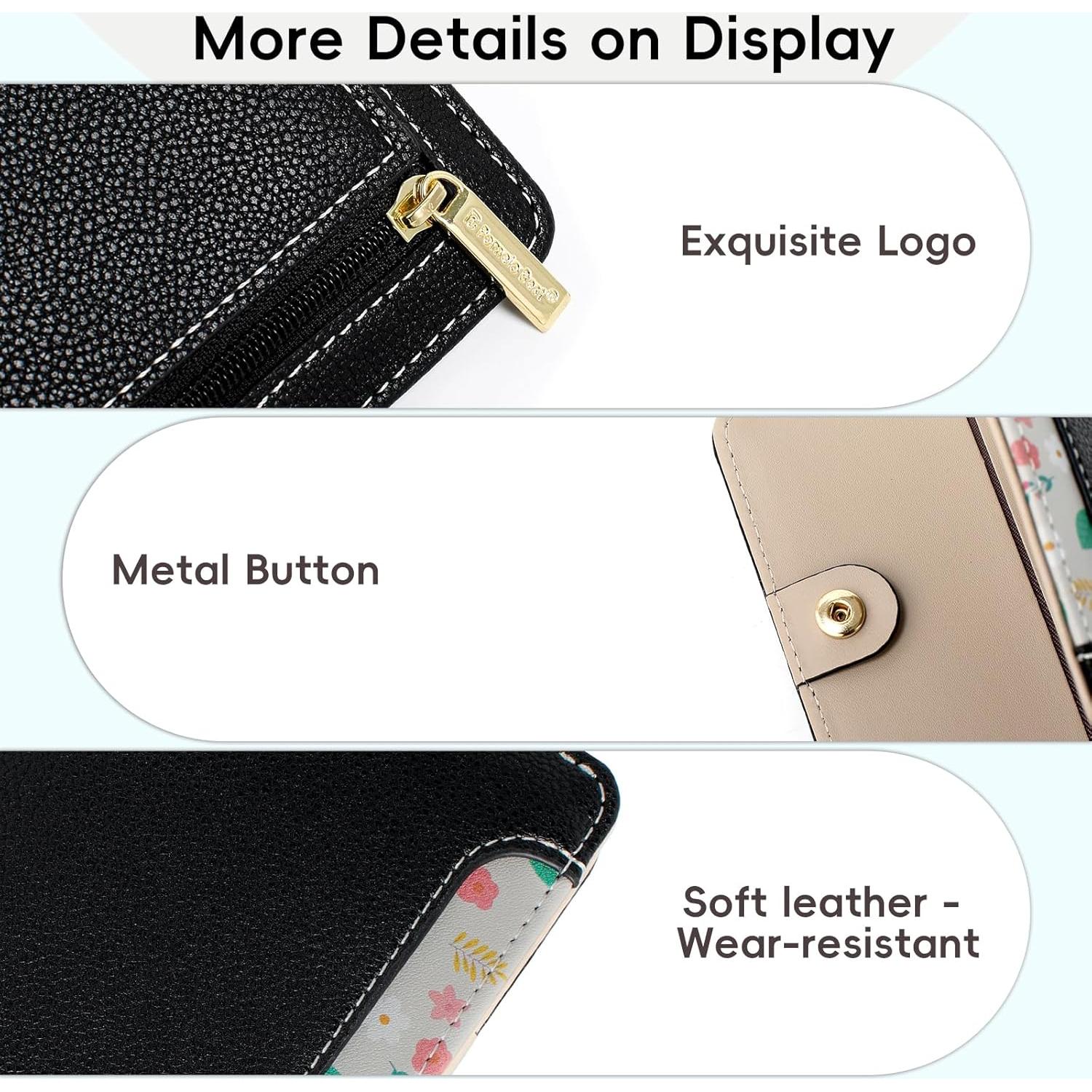 Billetera Pequeña de Cuero PU para Mujeres con Bloqueo RFID