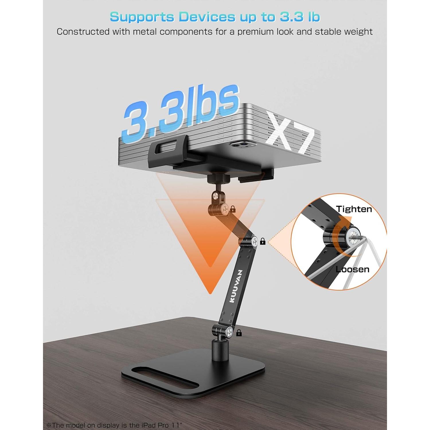 Soporte para Tablet y Monitor KUUVAN KVZJ-08 Ajustable 80-264 cm